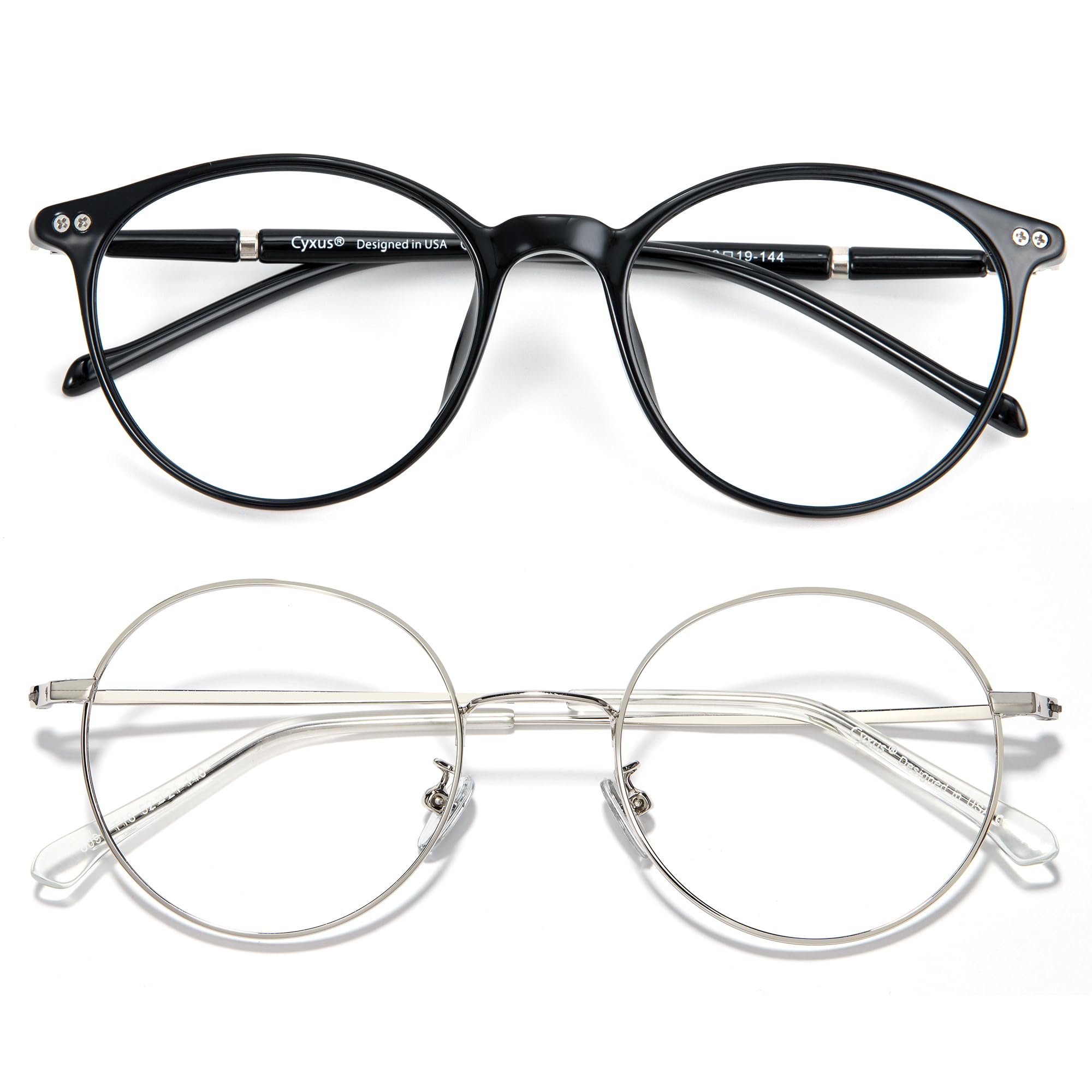 Cyxus Blaulichtfilter Brille Ohne Stärke Herren Damen Mode Computer Schutzbrille Bildschirmbrille Gaming Brille 402B050