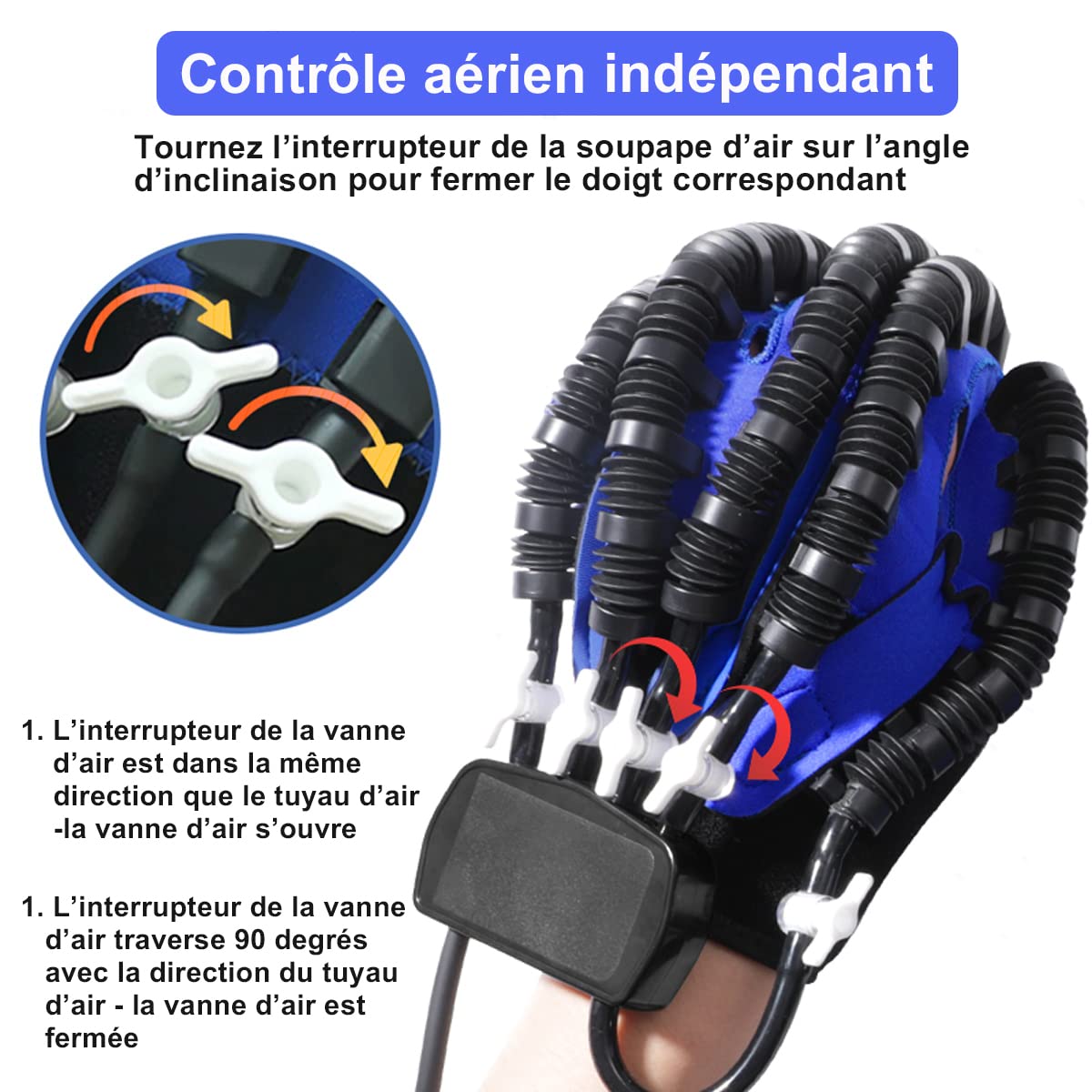 Arthrite Avc Hémiplégie Patient Fonction Des Doigts Et Des Mains Formateur En Réadaptation, Gants De Réadaptation Robotique Récupération Équipement D’Exercice Orthèse (L, Main gauche)