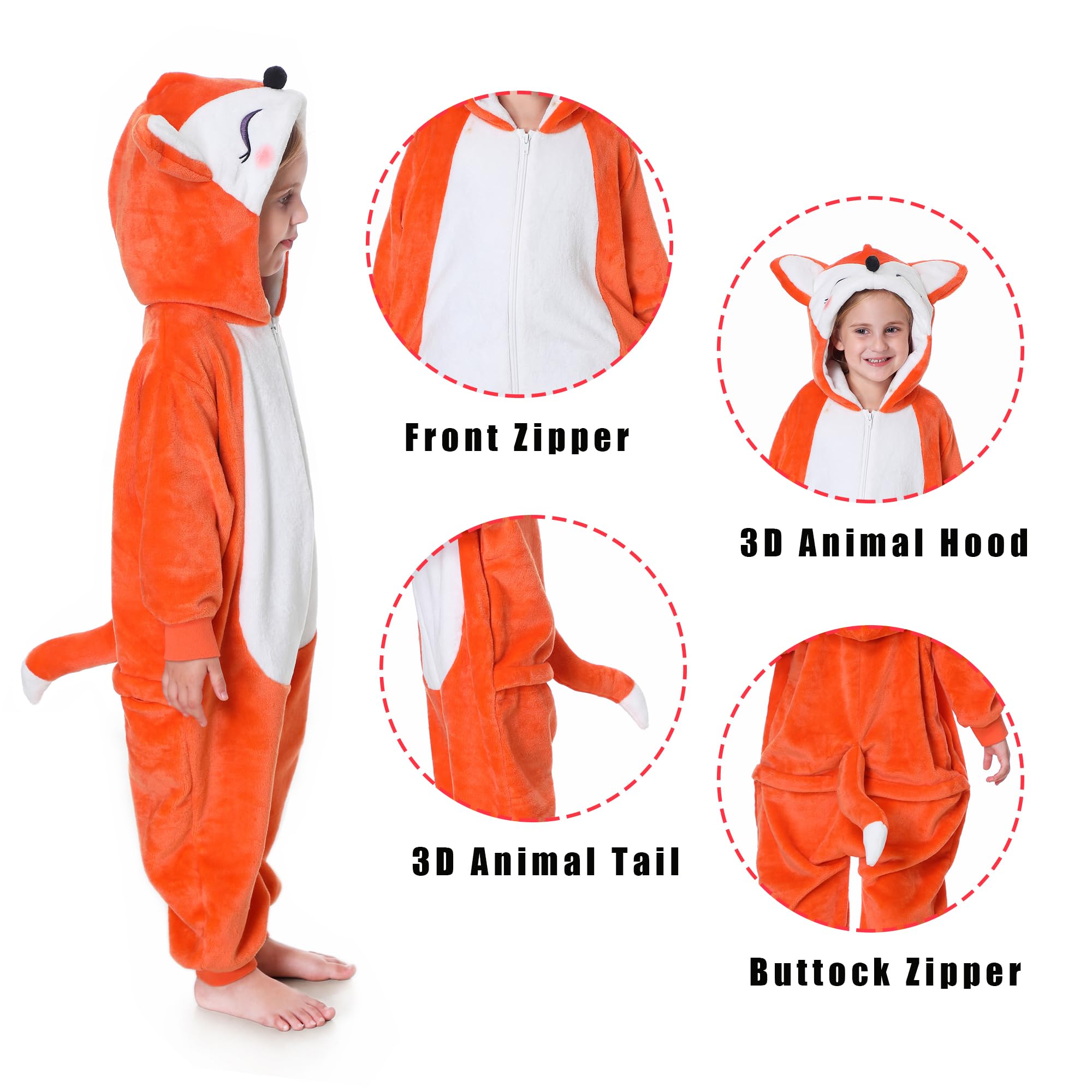 Enfant Barboteuse Animal Onesies Grenouillères Enfant Combinaisons Garçons Filles À Capuche Romepr Pyjamas