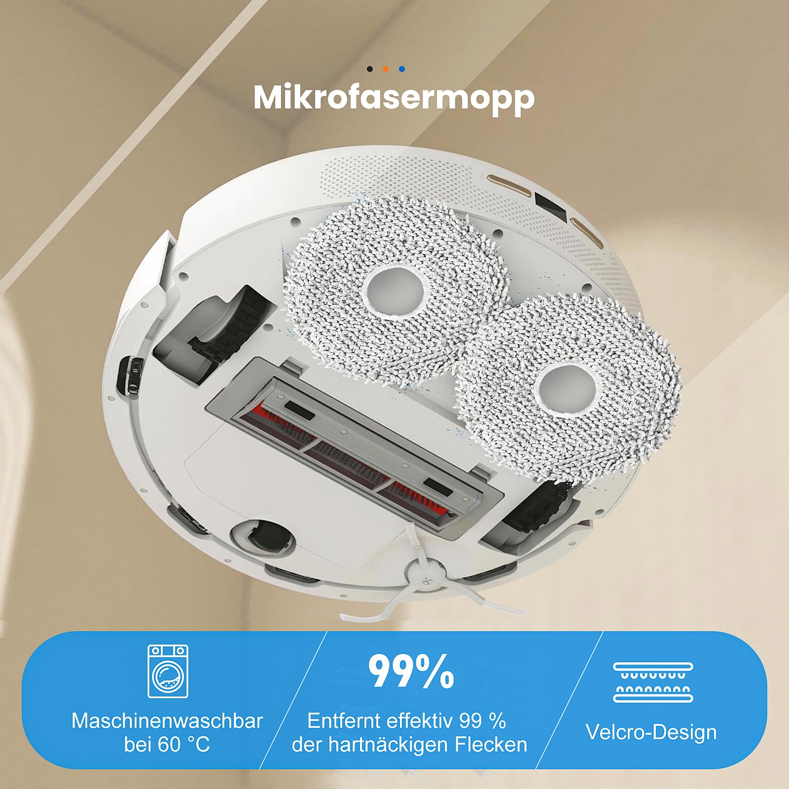 18 sztuk akcesoriów do Xiaomi Robot Vacuum X20+, 1 szczotka główna, 4 worki na kurz, 4 ściereczki do wycierania, 4 szczotki boczne, 4 filtry