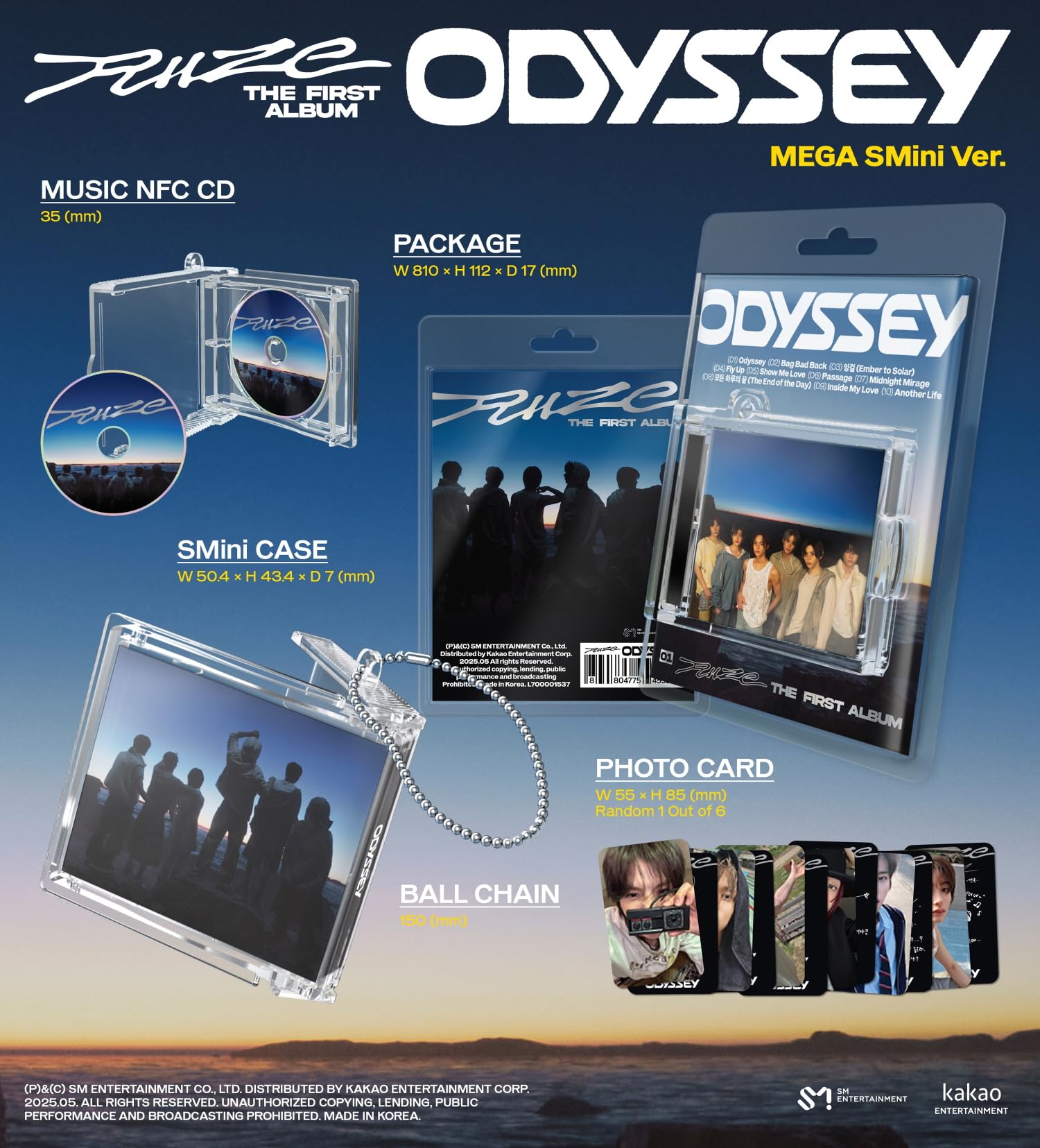 RIIZE ODYSSEY 1st Album with Tracking Sealed (Full Set(7Photobook+