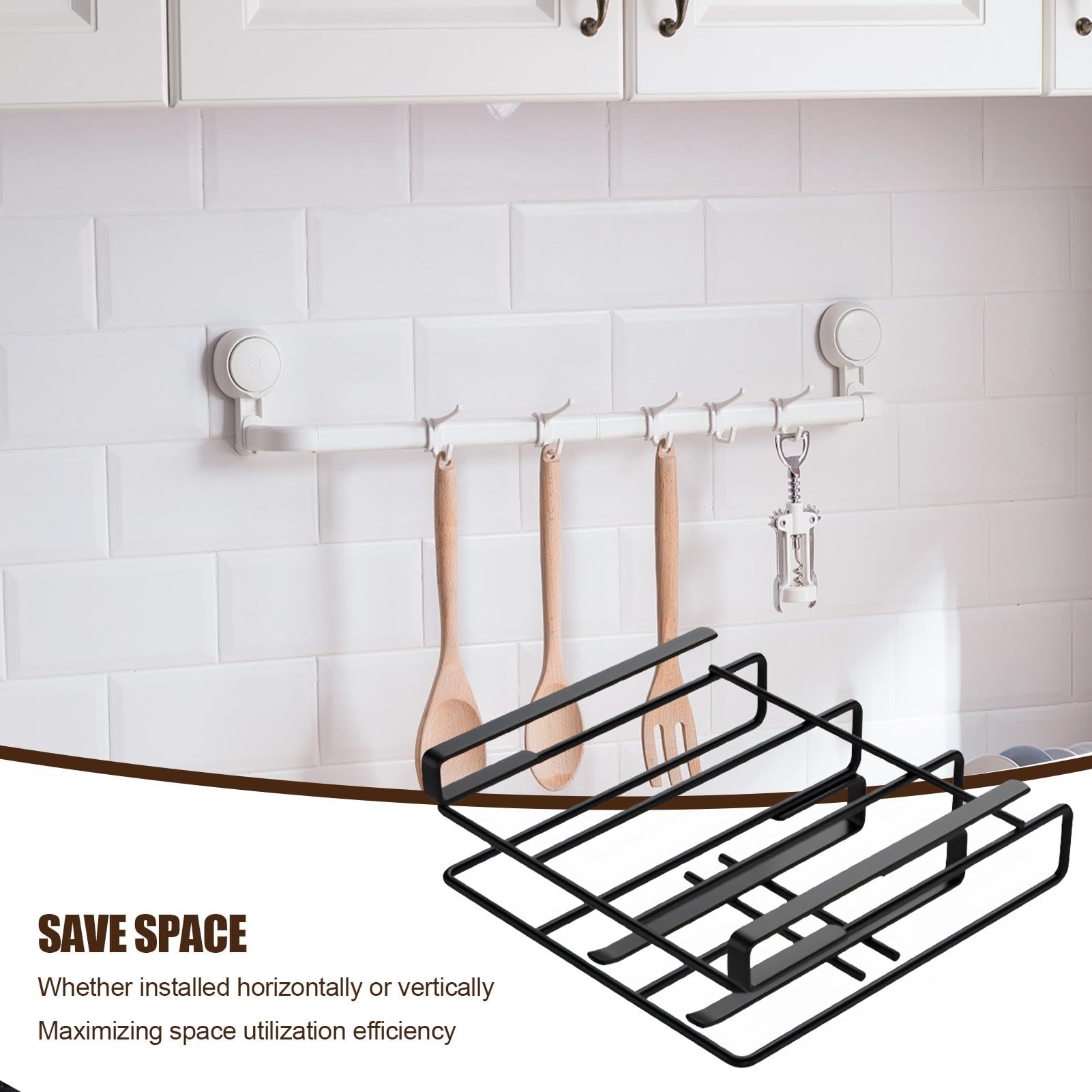Support à Planches à Découper En Acier Inox - Rangement Vertical Pour Cuisine (13.3x10x10.3 Cm)