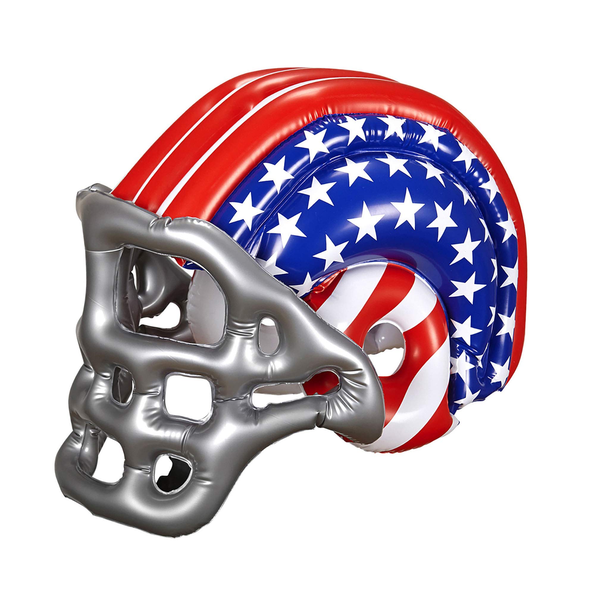 W WIDMANN MILANO Party Fashion - Inflatable Stars and Stripes American Football Helmet for Kids, Sports, Fans, College, Carnival, Themed Parties