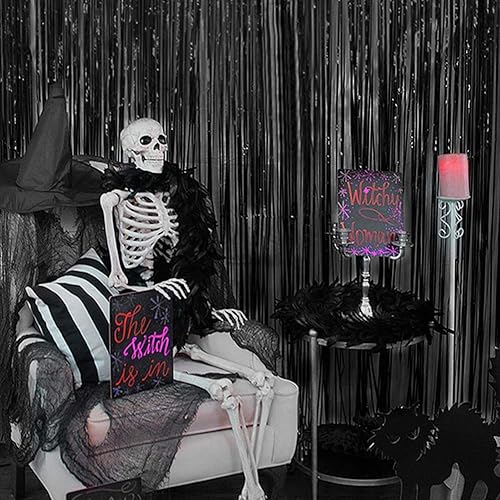 Miniatura 5 de Twinkle Star 2 Pack Photo Booth Backdrop 3FT x 8FT Foil Curtain Tinsel Backdrop Environmental Background Streamers for Birthday Party, Wedding,