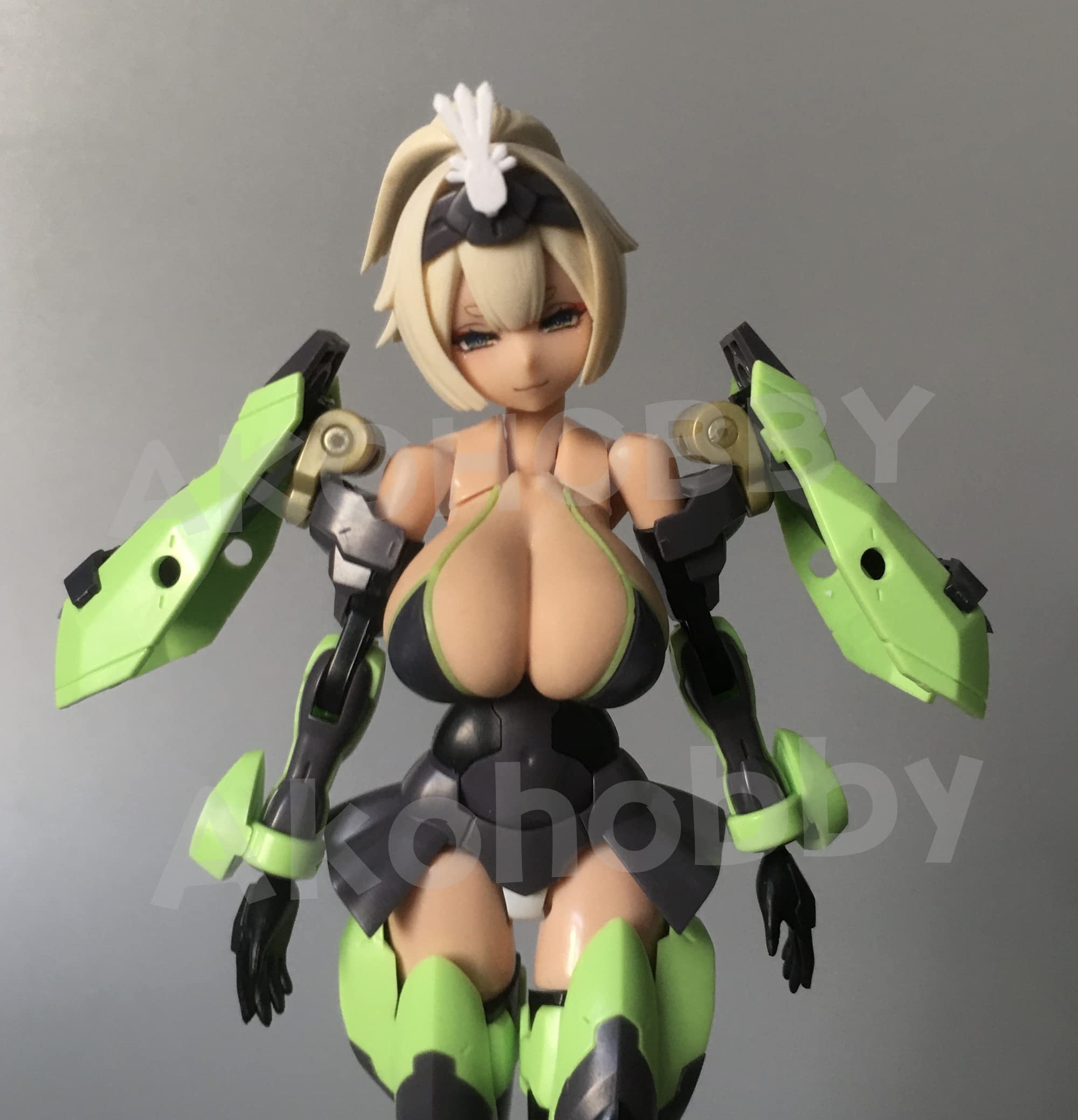 muscuto メガミデバイス 塗装改造 水着 ドール 朱羅 カオプリ 完成品 朱羅 玉藻ノ前 改造パーツ ビキニ 水着 改造 胸パーツ 身体