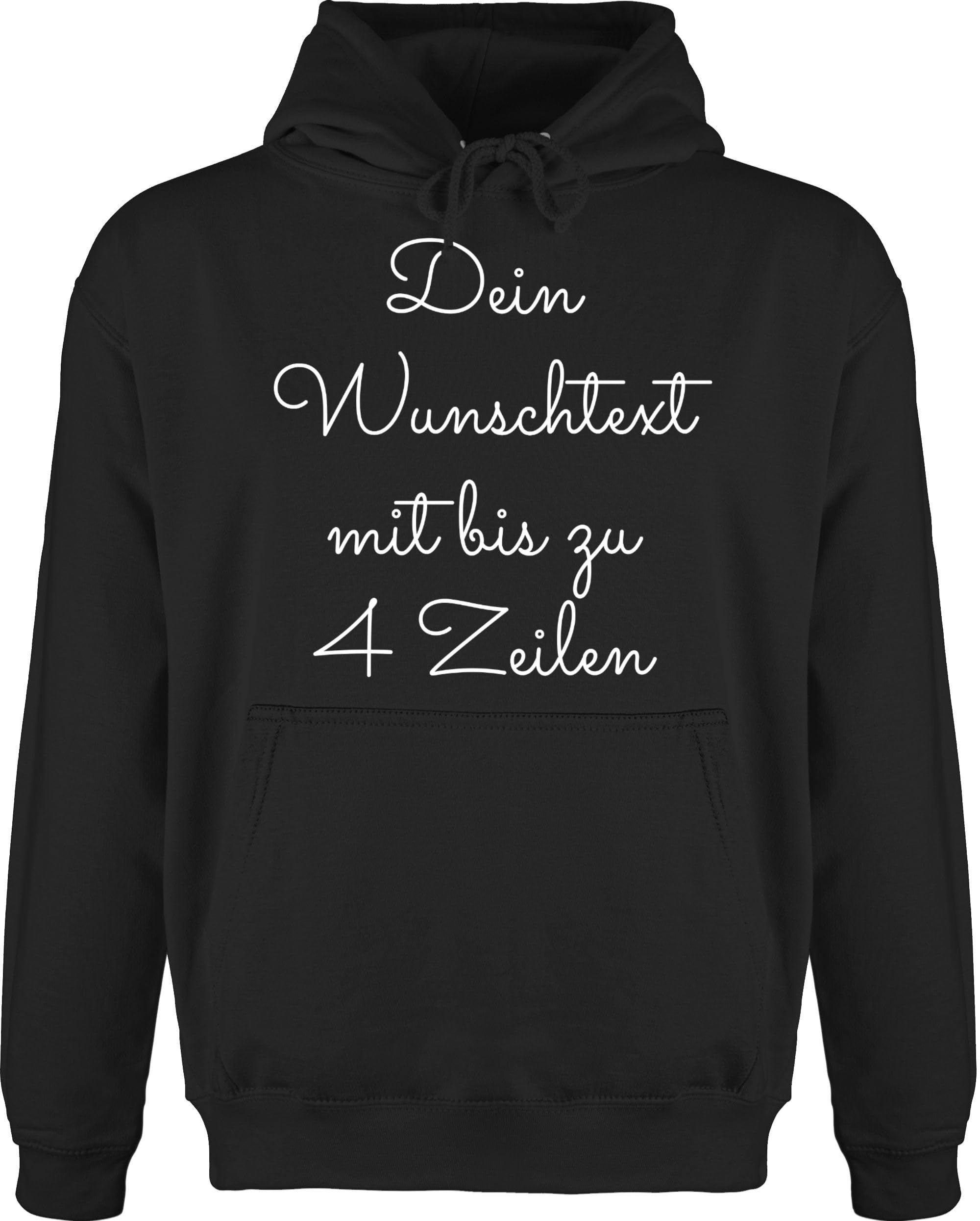 Geschenk mit Namen personalisiert by Shirtracer - Hoodie Herren Pullover Männer - Aufdruck selbst gestalten - Wunschtext I Geschenk personalisiert