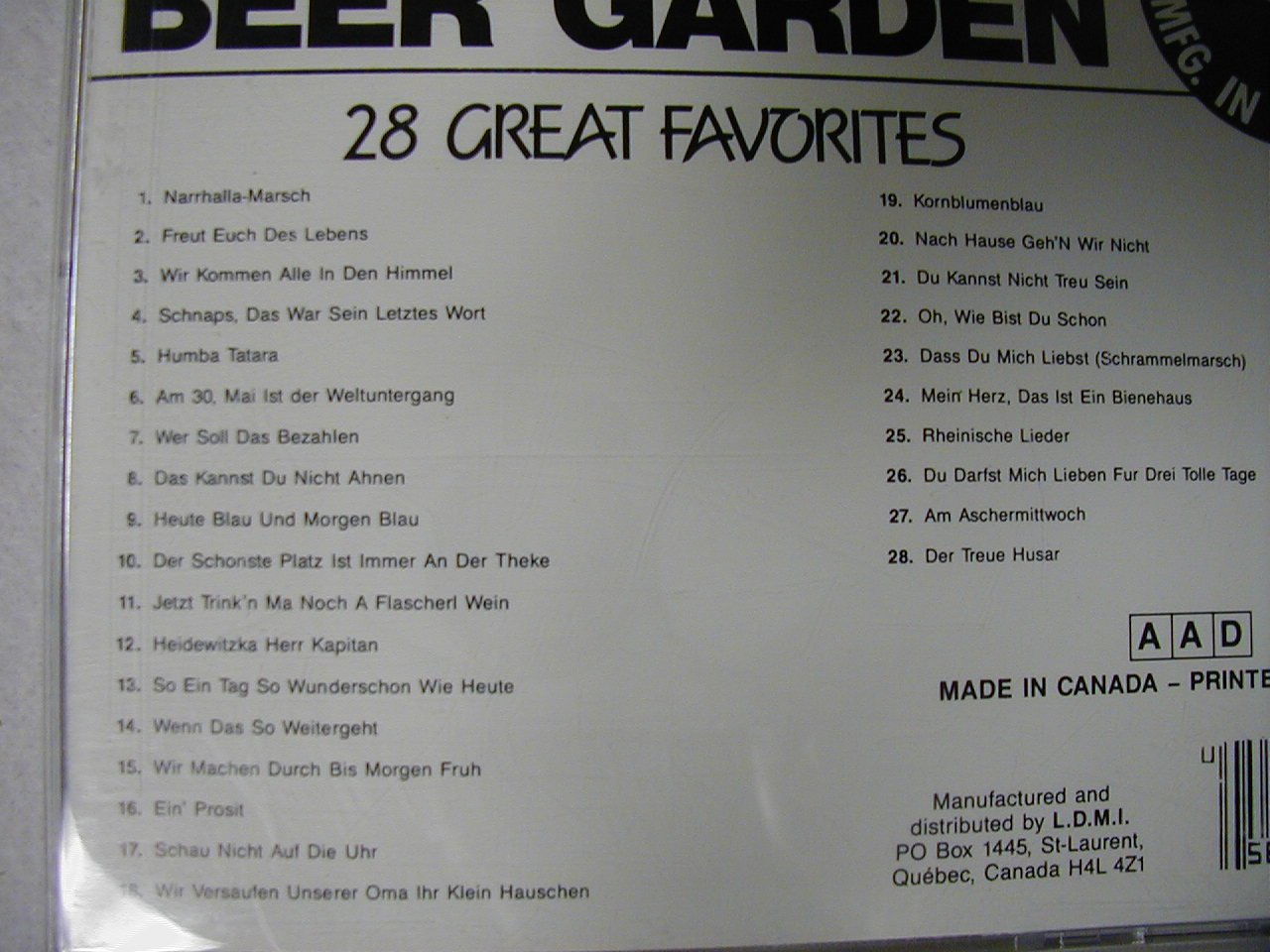 All the Best From the German Beer Garden [Audio CD] Various Artists