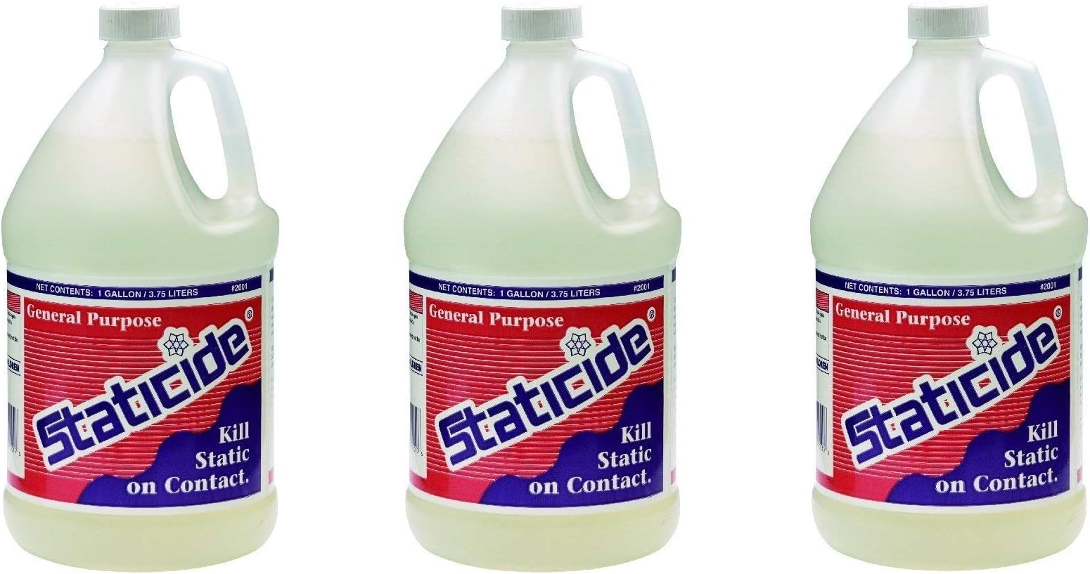 ACL Staticide 2001 General Purpose Topical Anti-Stat, 1 Gallon Bottle Refill (Pack of 3)