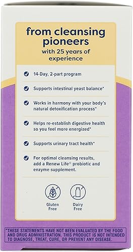 Miniatura 5 de Renew Life Adult Cleanse CandiSmart - Programa de limpieza de levadura de 15 días - Kit de 2 partes - Sin gluten y lácteos - 60 cápsulas