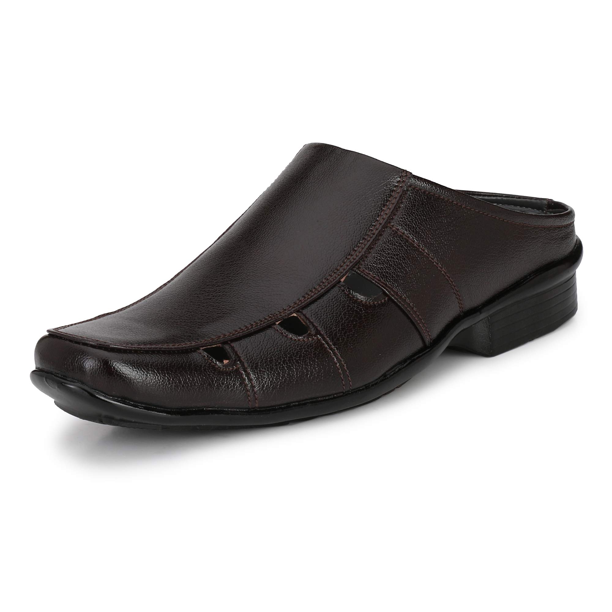 KNOOS Brown Synthetic Leather Back Open Sandals for Men - 06 UK (B07HK5S7Q4) Amazon Price History, Amazon Price Tracker