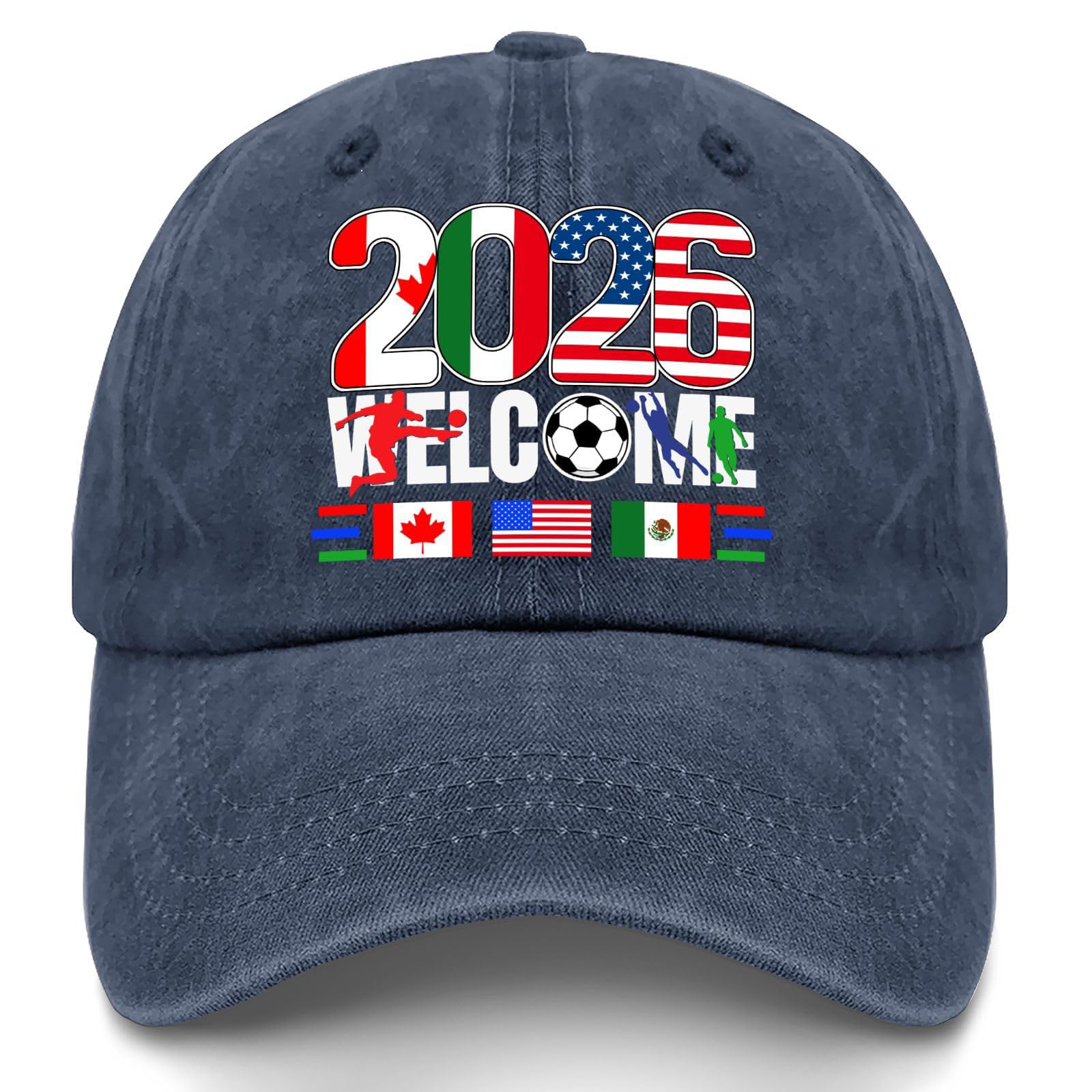 2026 Cup Hat, USA Canada Mexico World Cup Soccer Cap, Host Country Soccer Football Cap, Cotton Baseball Hat for Men Women