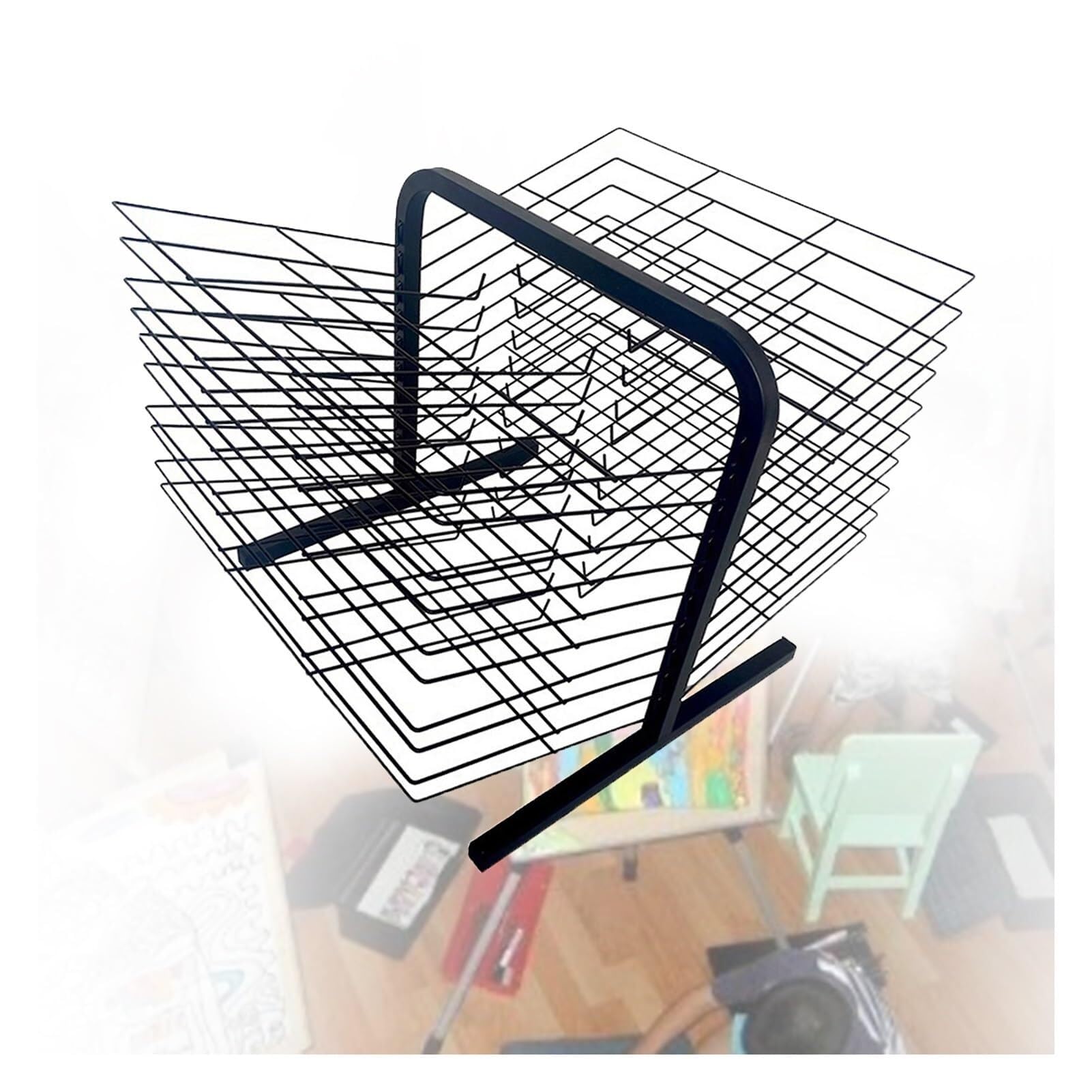 Aioneer Art Drying Rack, 20 Removable Shelves Tabletop Art Organizer With Wheels, Portable Artwork Storage, Ideal For Schools, Art Studios, And Classrooms