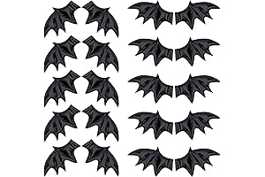 GORGECRAFT 40PCS Black Wongs Leather Halloween Bat Wings DIY Spooky Costume Accessory