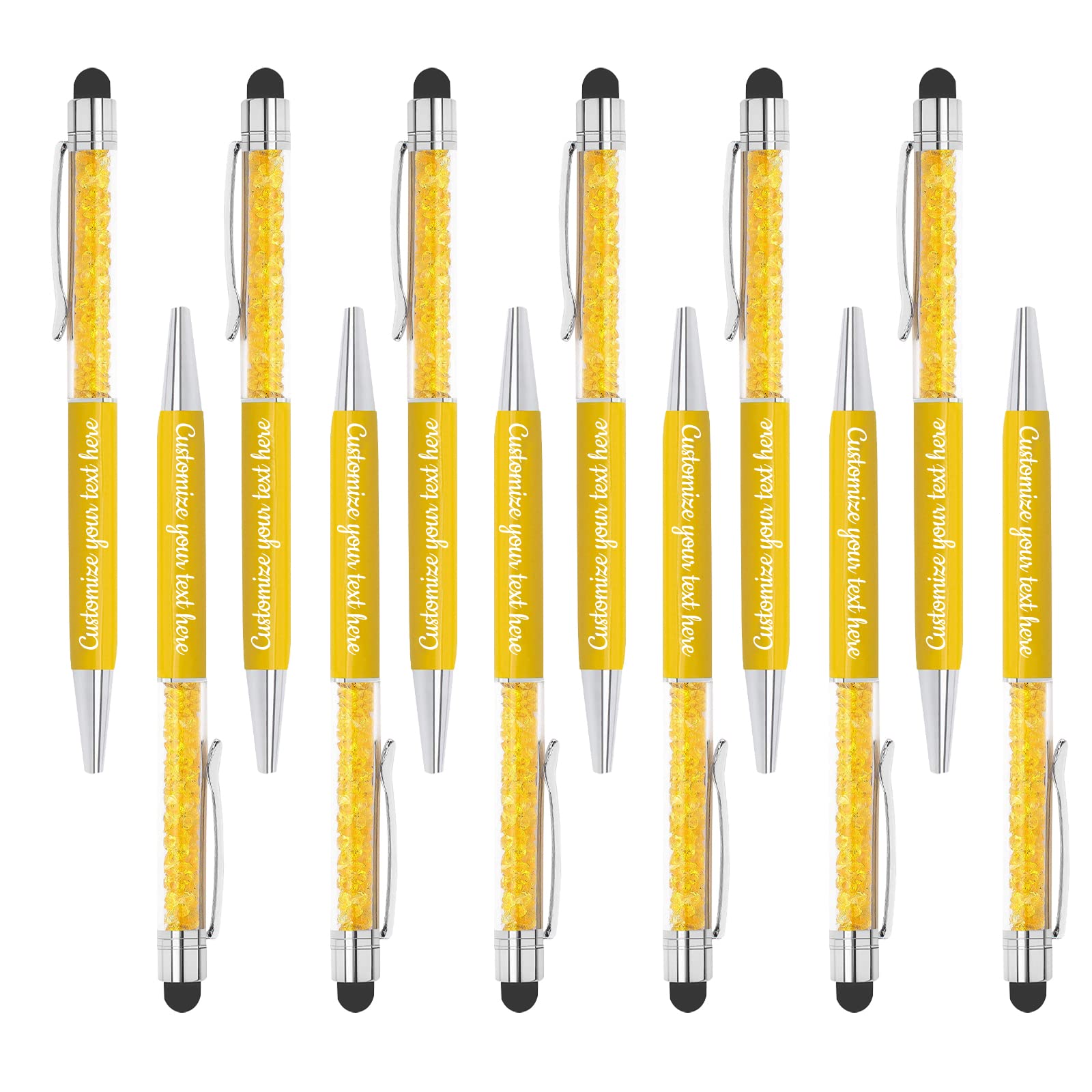 LINMQIU Up to 300 Ballpoint Pens, Personalized Ballpoint Pens with Engraved Gift Names, Personalized Pens with Logo Messages for Girls, Ladies, Couples, Family, School, Black Ink Pen - 96PC