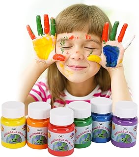 Mr. Pen- Washable Kids Paint, 6 Colors, 2.4 oz Each, Washable Paint for Kids Non Toxic, Kids Washable Paint, Washable Finger Paint, Washable Non Toxic Paint, Kids Paint Set, Paints for Kids, Kid Paint