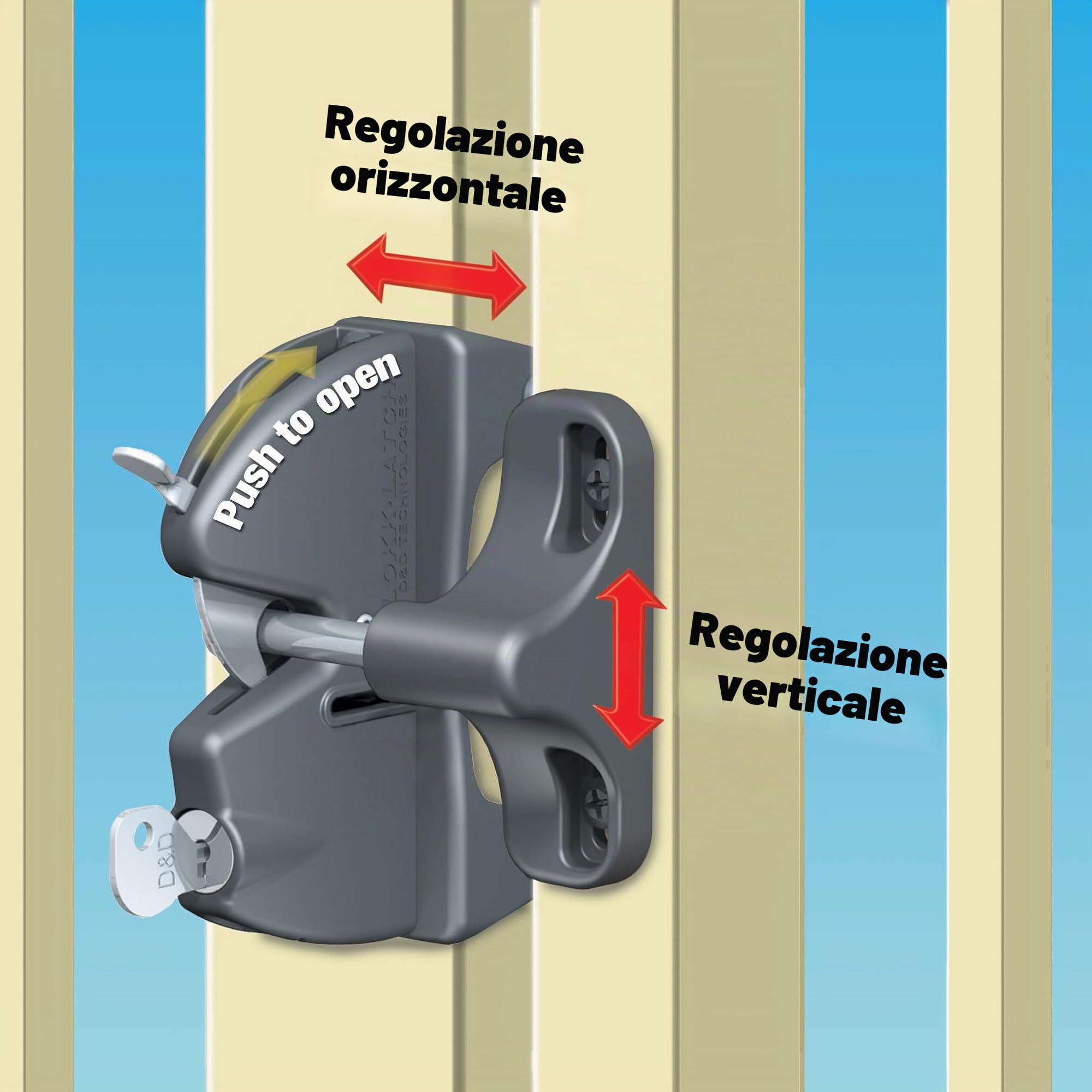 National Hardware N346-201 N346-201-Serratura Automatica per cancello LokkLatch 4-9/16", Colore: Nero