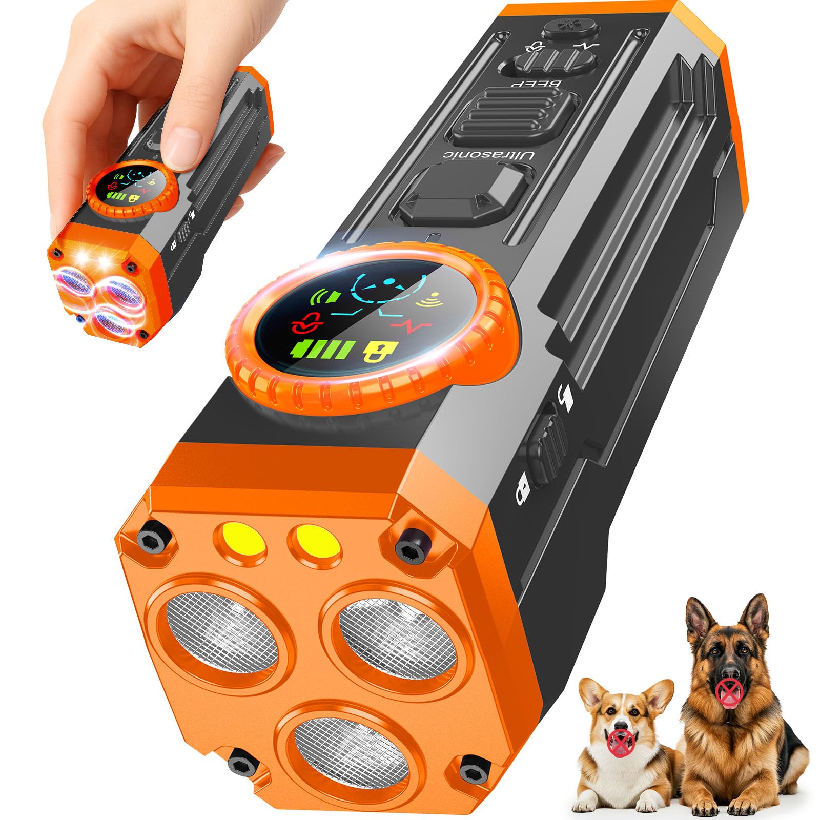 Upgraded Smart Display Dog Bark Deterrent