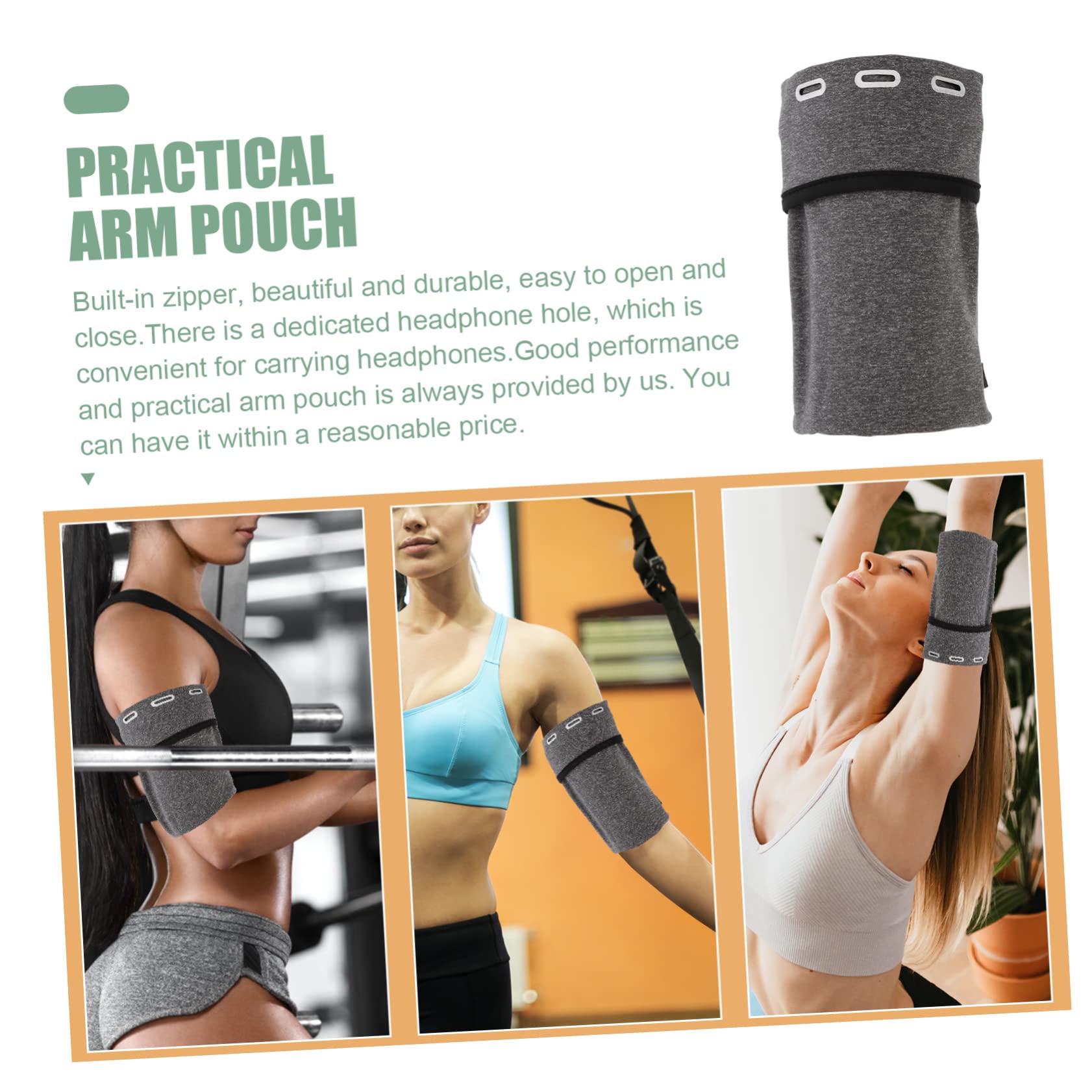 Uonlytech 5pezzi Sport Armband Phone Holder Porta Cellulare Per Corsa Borsa Elastico Per Braccio Per Esercizio e Attività All Aperto Protezione e Leggera