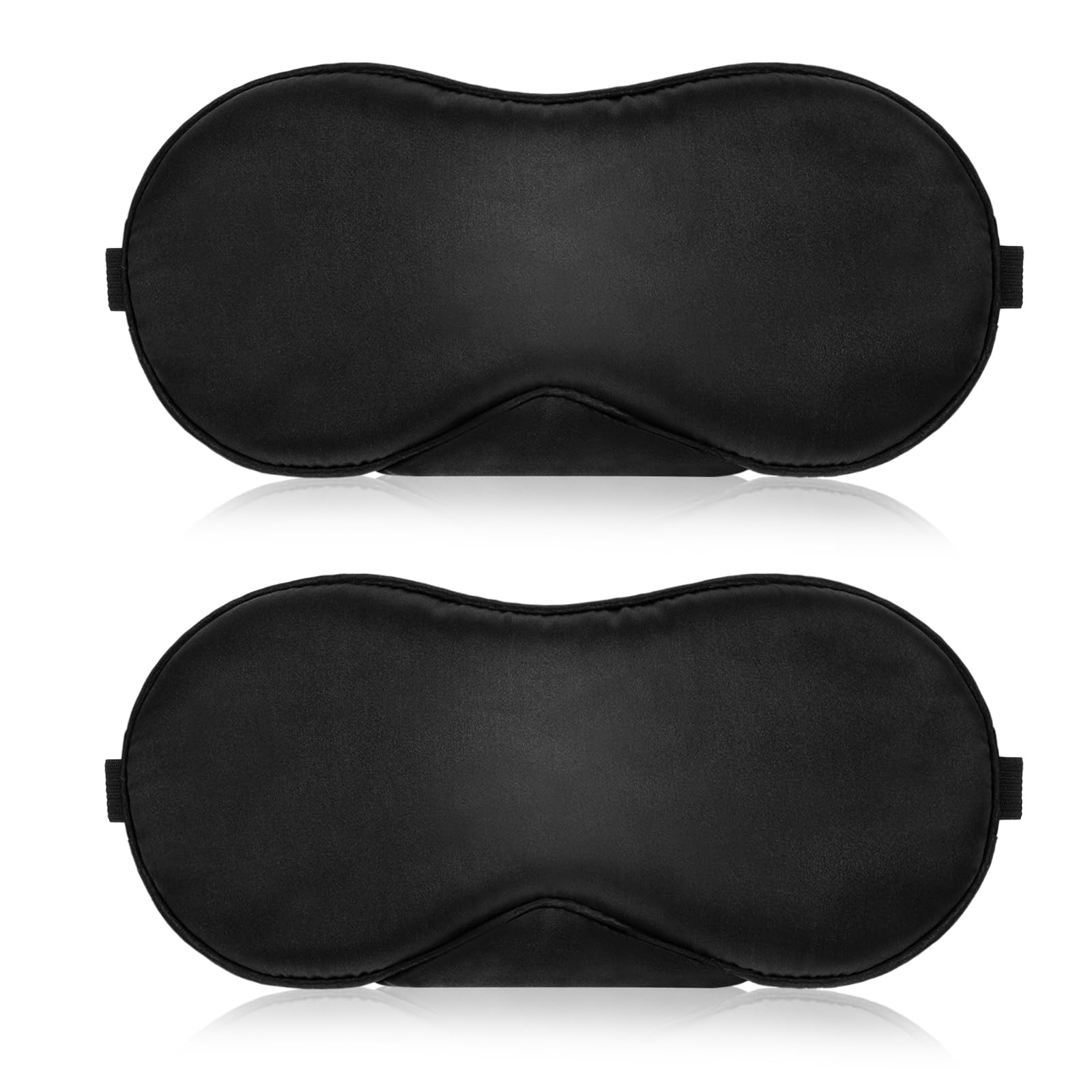2 Antifaz para Dormir de Seda, Anti-luz Antifaz con Diadema Ajustable Unisex Tapa Ojos Mascara Dormir Suave y Transpirable para Siestas Viajes