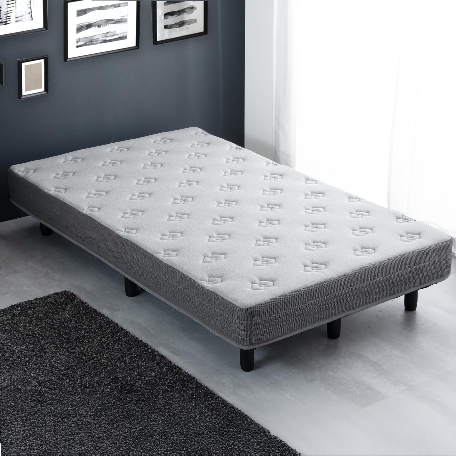 Amazon｜タンスのゲン【男の 脚付きマットレス】 ダブル 極厚18cm