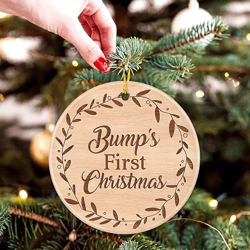 Miniatura 3 de TheUnifury - Adorno de embarazo personalizado para bebé 2024, adorno de ultrasonido, adorno de anuncio de embarazo, adorno de madera para el primer