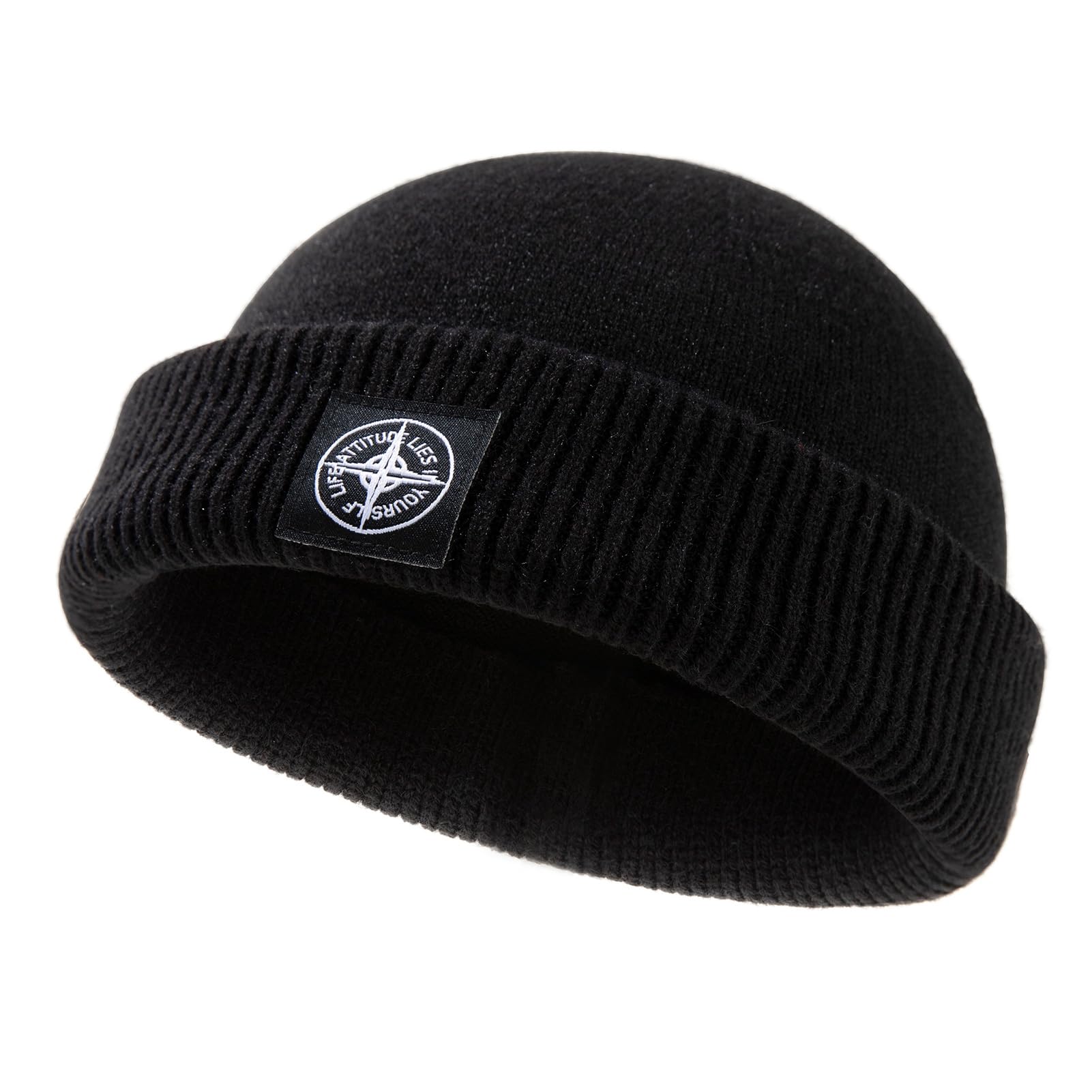Comhats Short Fisherman Beanies Hat Men & Women, Trawler Knit Winter Hat, Light Warmth Skull Cap for Spring, M/L/XL/XXL