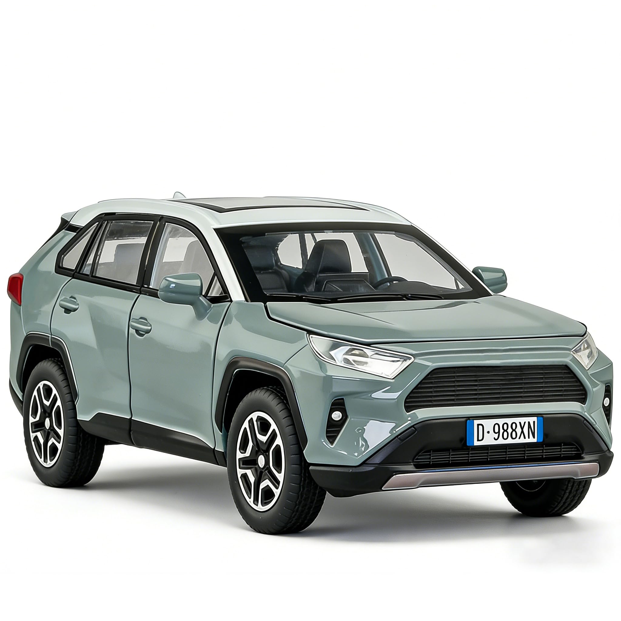 Toy Car Compatible for RAV4 Model Cars Pull Back Toys diecast Cars 1/32 Metal Collect car with Light and Sound Pull Back for Boys Children Age 3 + Year Old Festival Gift(Green)