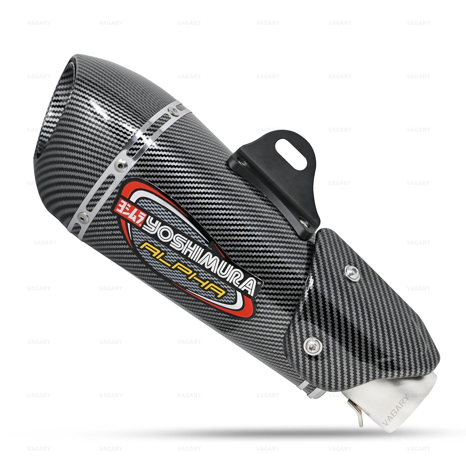 Vagary Bike Exhaust Muffler with DB Killer Silencer With Carbon Finish | Slip-On Stainless Steel| Bike Exhaust For Universal Motercycles | Pack Of 1-image-14