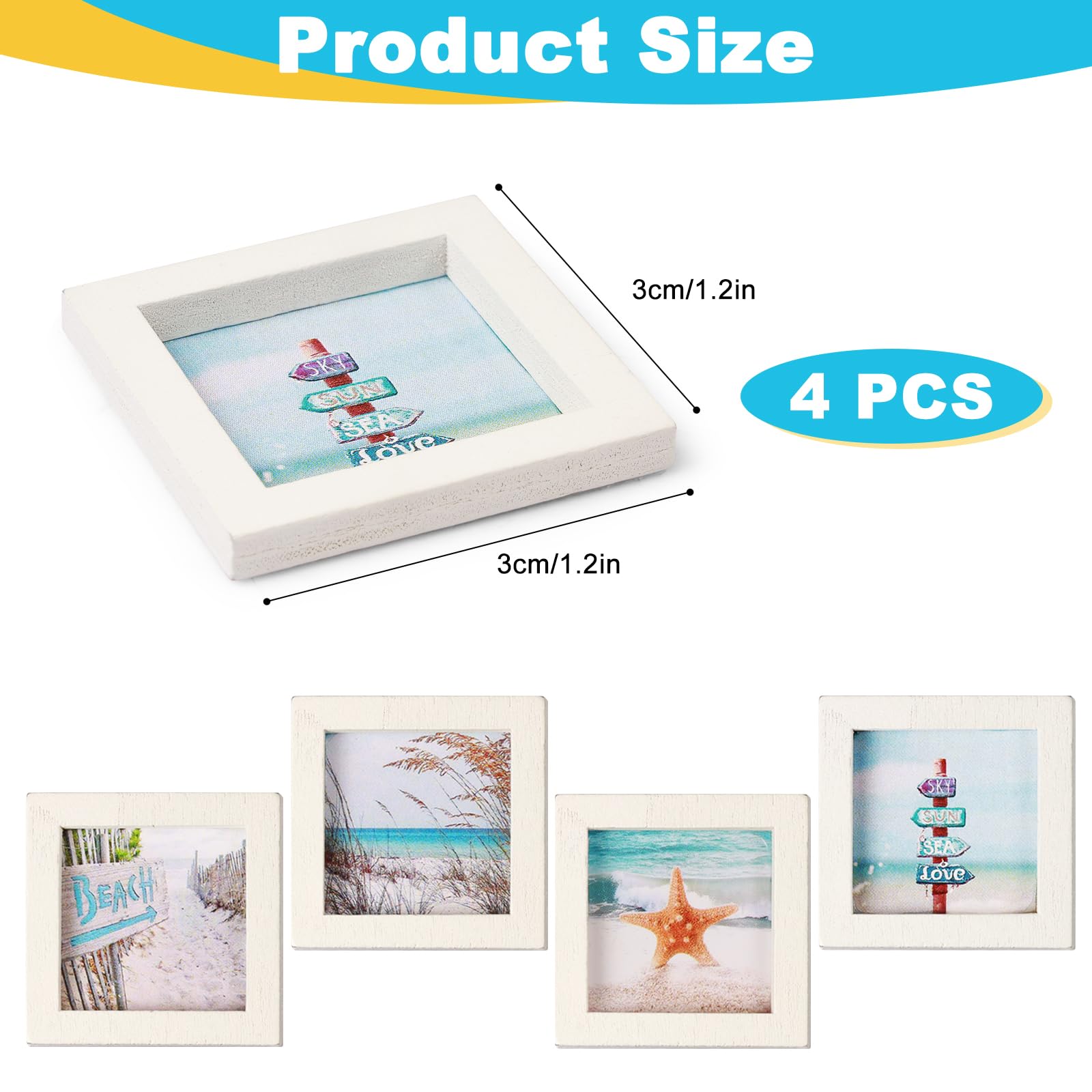 WENXINWIN 4PCS Miniature Landscape Wall Art for Dollhouses, Cute Scene Decorations - Image 2