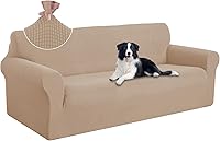 Vista 105 de U-NICE HOME Funda para sofá biplaza elástica, cubierta para sofá, funda para sillón, protector de muebles para sofá con 2 cojines, funda para sofá