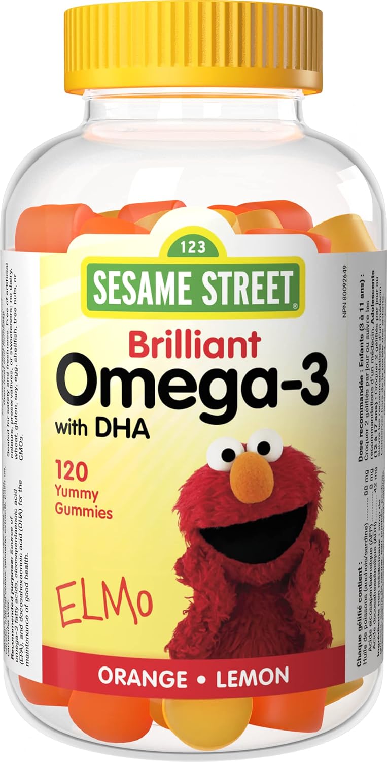 Sesame Street Brilliant Omega3 Kids Gummy with DHA by ber Naturals