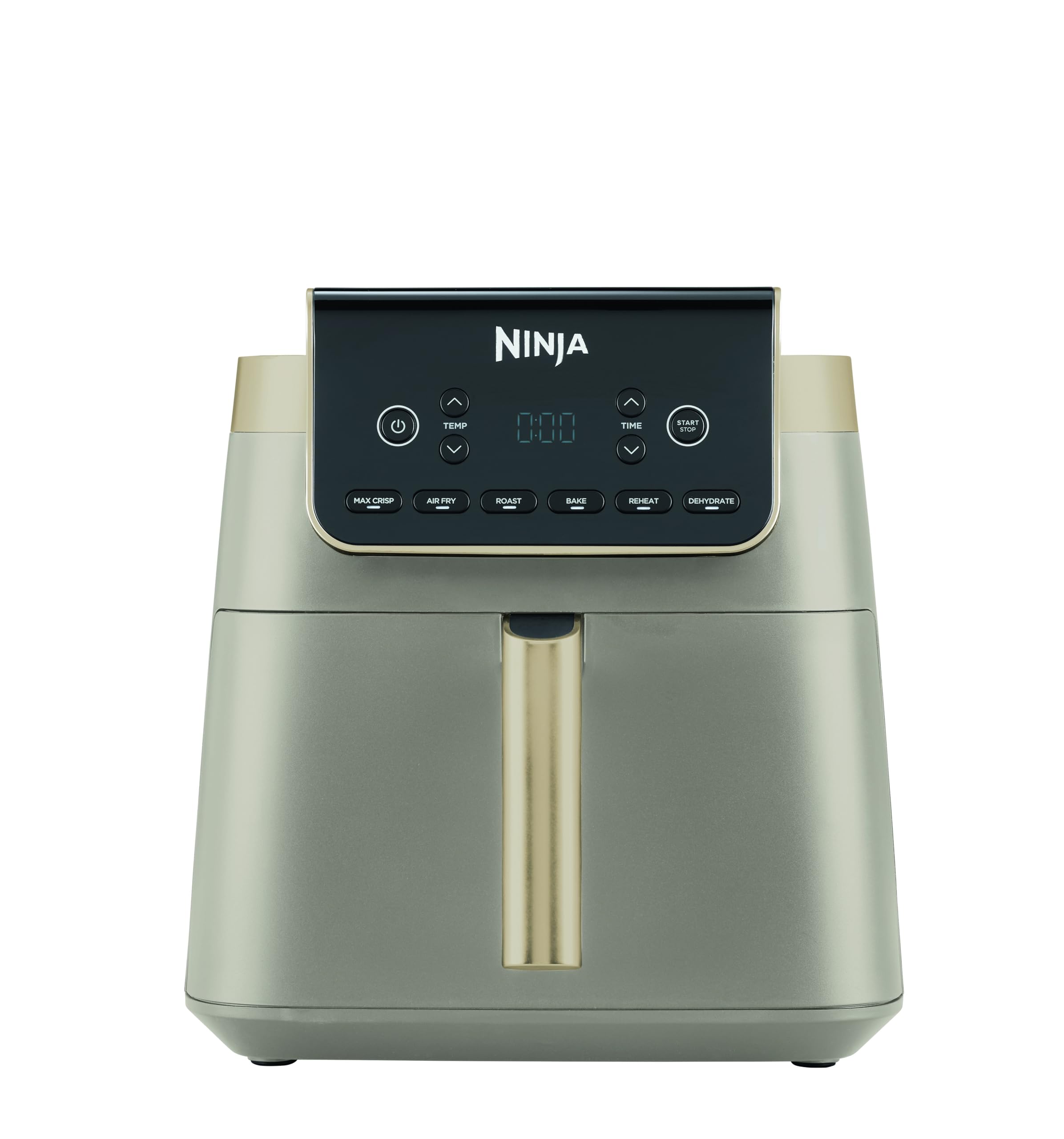 Ninja Air Fryer Heißluftfritteuse MAX PRO, 6,2L Airfryer, Antihaftbeschichtung, spülmaschinenfester Korb und Crisper Gittereinsatz, Fritteuse ohne Öl, Kochen aus dem Gefrorenen, Stone Gold AF180EUSD