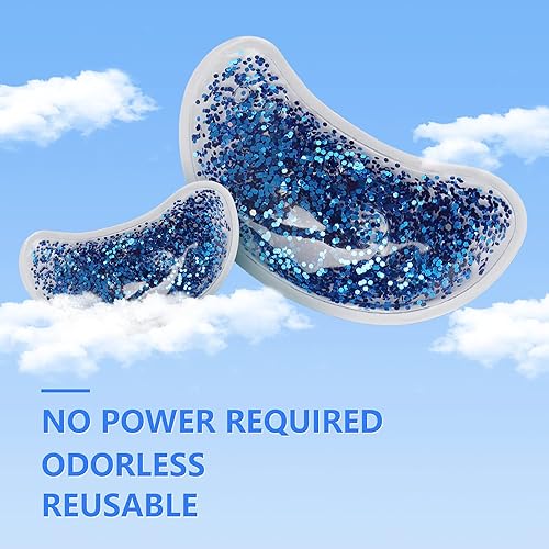 Miniatura 4 de Paquete de hielo de gel para ojos, ojos de gel reutilizable, almohadilla de enfriamiento de ojos, parche para ojos fríos y calientes, parches debajo