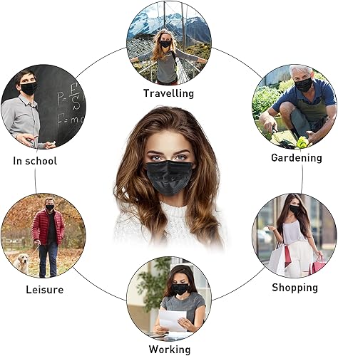 Miniatura 12 de akgk Mascarillas desechables 100 unidades, máscara facial protectora de 3 capas, máscaras faciales verdes Verde1