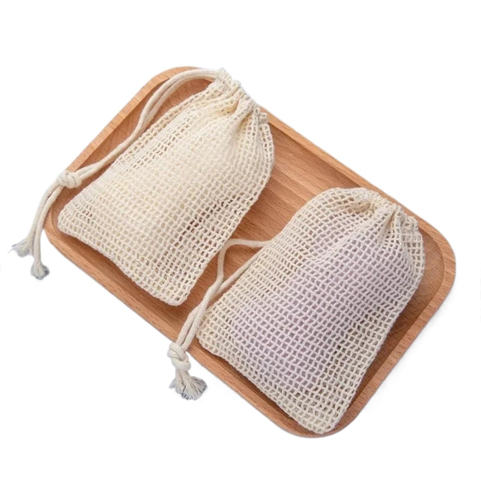 Zhsoao One Color 40Pcs Handmade Cotton Soap Saver Bag For Bath & Shower