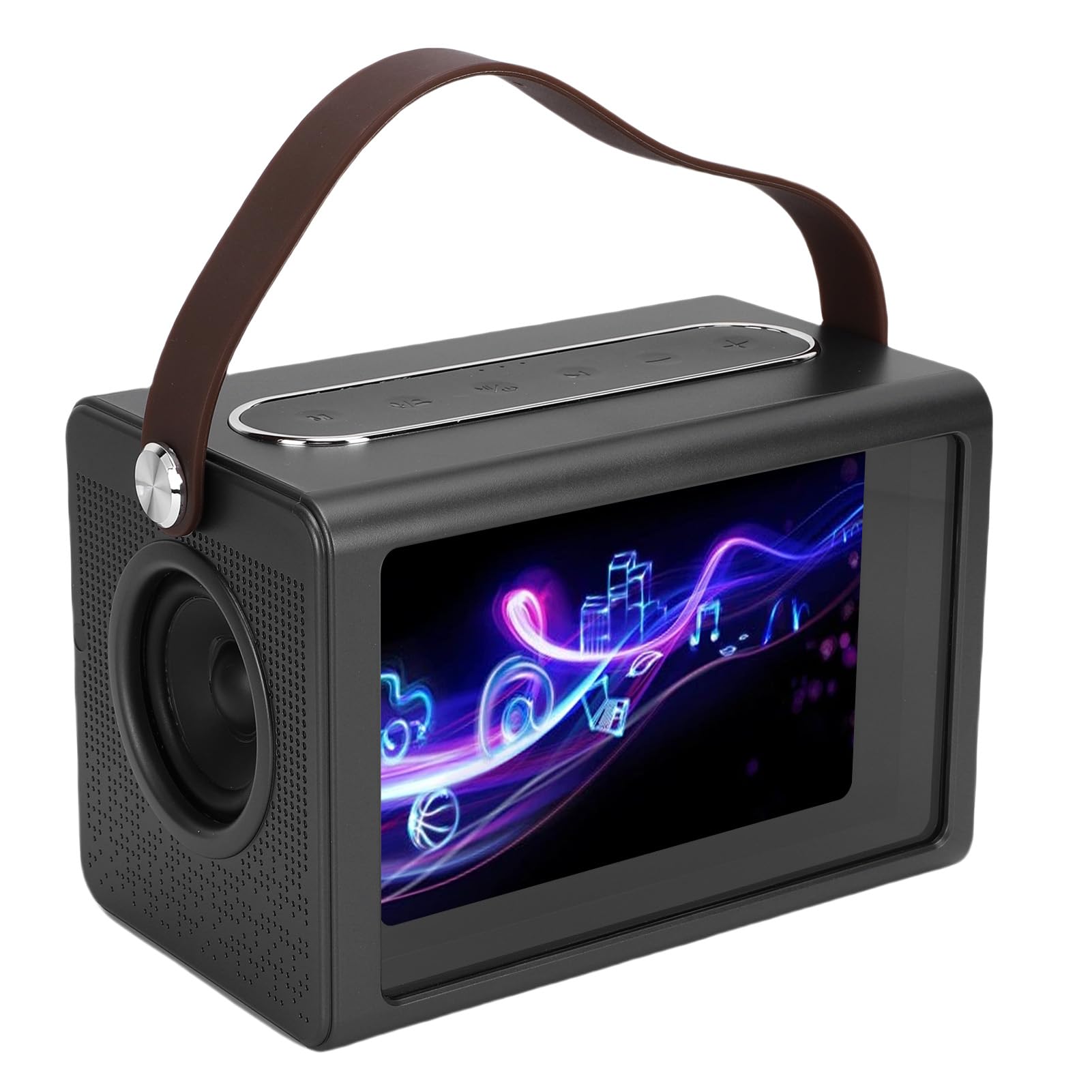Macchina Karaoke Intelligente, Altoparlante Portatile WiFi 5.4 con Display Testi e 2 Microfoni Wireless di App Professionale, Altoparlante Karaoke per Feste in Casa all'aperto