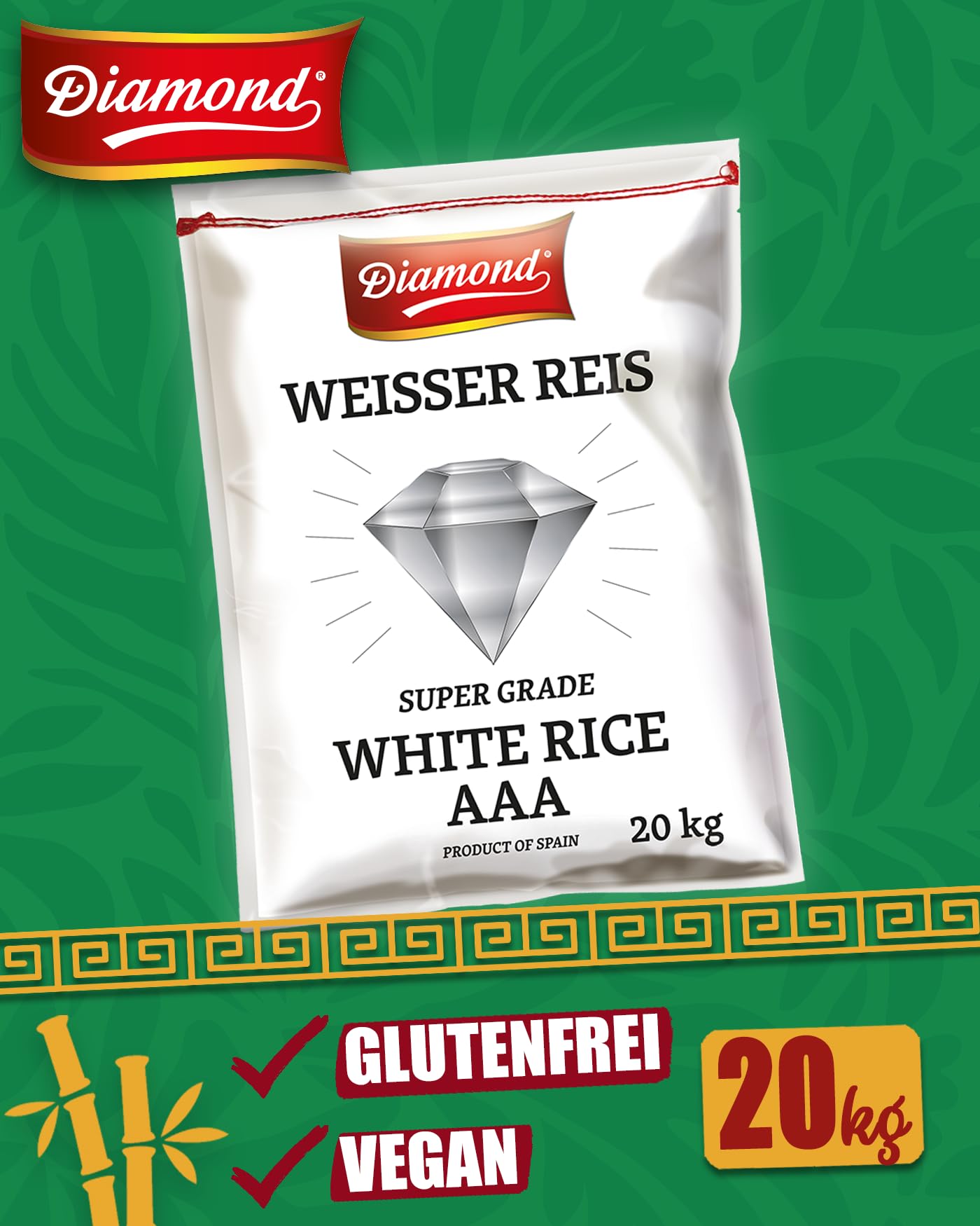 DIAMOND Weißer Reis, Langkornreis, für diverse Reisgerichte - 1 x 20 kg