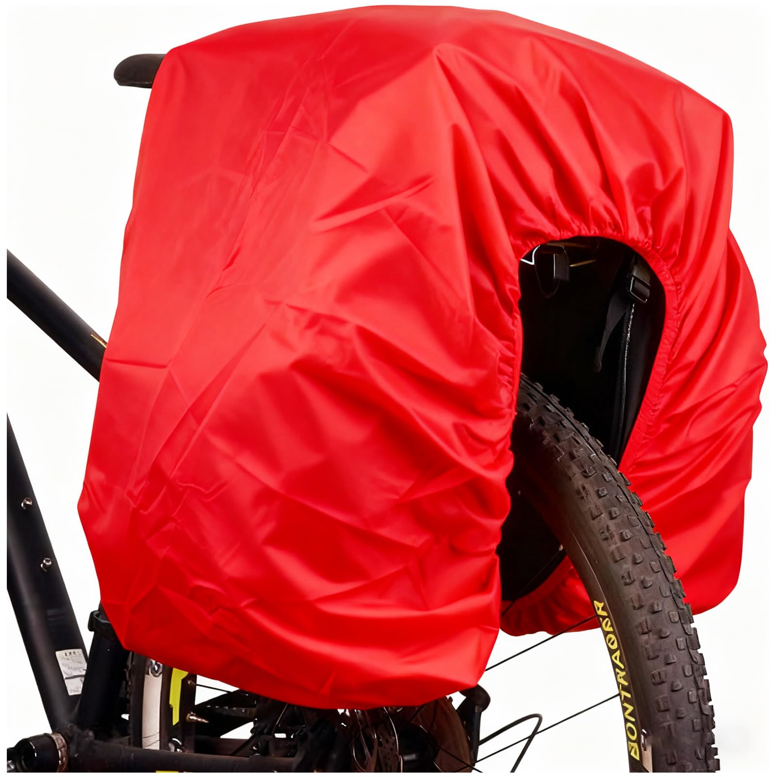 VAOLOAV 100L Rain Cover for Bicycle Basket Bicycle Bag Luggage Rack Waterproof Red
