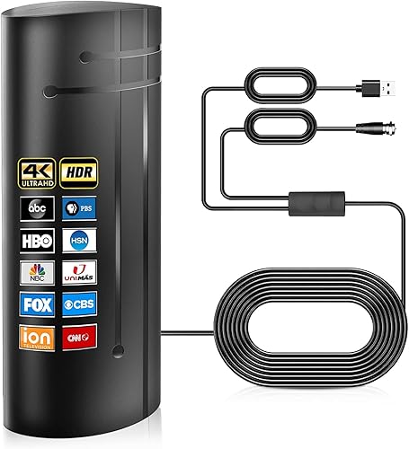 Ostrat Antena de TV mejorada 2023 para interiores y exteriores, antena de TV digital amplificada de 500 millas para Smart TV y todos los televisores