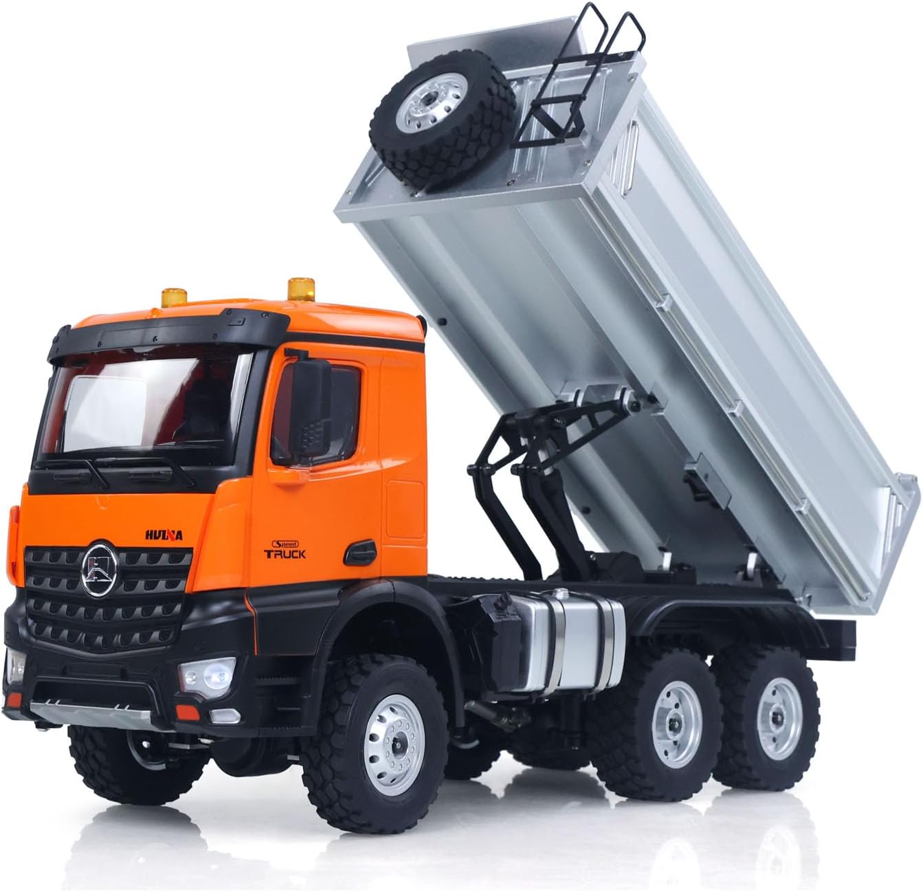 TOUCAN RC HOBBY 1/14 HUINA 1598 2.4G Remote Control Dumper 6×6 Engineering Transport Vehicle Lifting Rod Tipper Car Light Sound Battery for Adult