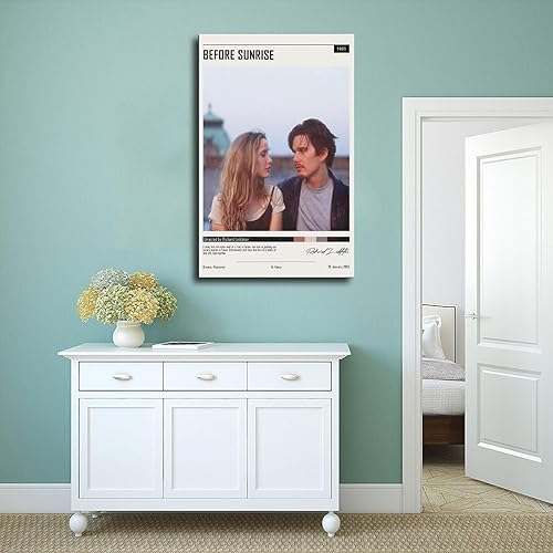 Miniatura 4 de QUNAN Póster de la película Antes del amanecer, póster de lienzo sin marco 12 x 18 pulgadas (11.8 x 17.7 in)