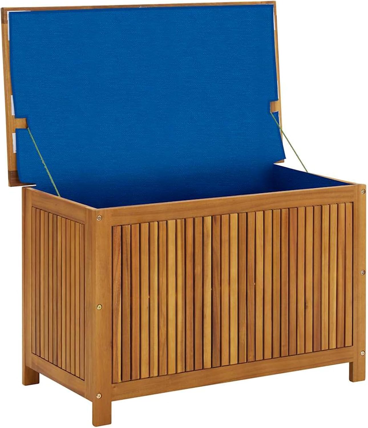 Gecheer Rustic Outdoor Indoor Wooden Storage Box Bench with Oil Finish - Garden Cushion Organizer
