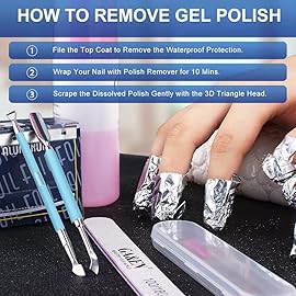 2PCS MetalTurquoise/Lake Blue Cuticle Pusher and Cutter Remover Salon Quality Stainless Steel Gel Nail Polish Peeler Scraper Durable Manicure and Pedicure Cleaner Tool For Fingernail and Toenail