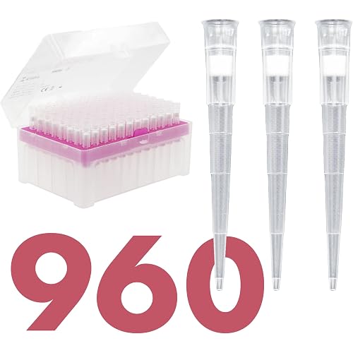Kashi Scientific 200 uL Universal Filtering Racked Laboratory Pipette Tips, Sterile Dnase/Rnase Free, Pyrogen Safe [200ul, Filtered, 960 Tips]