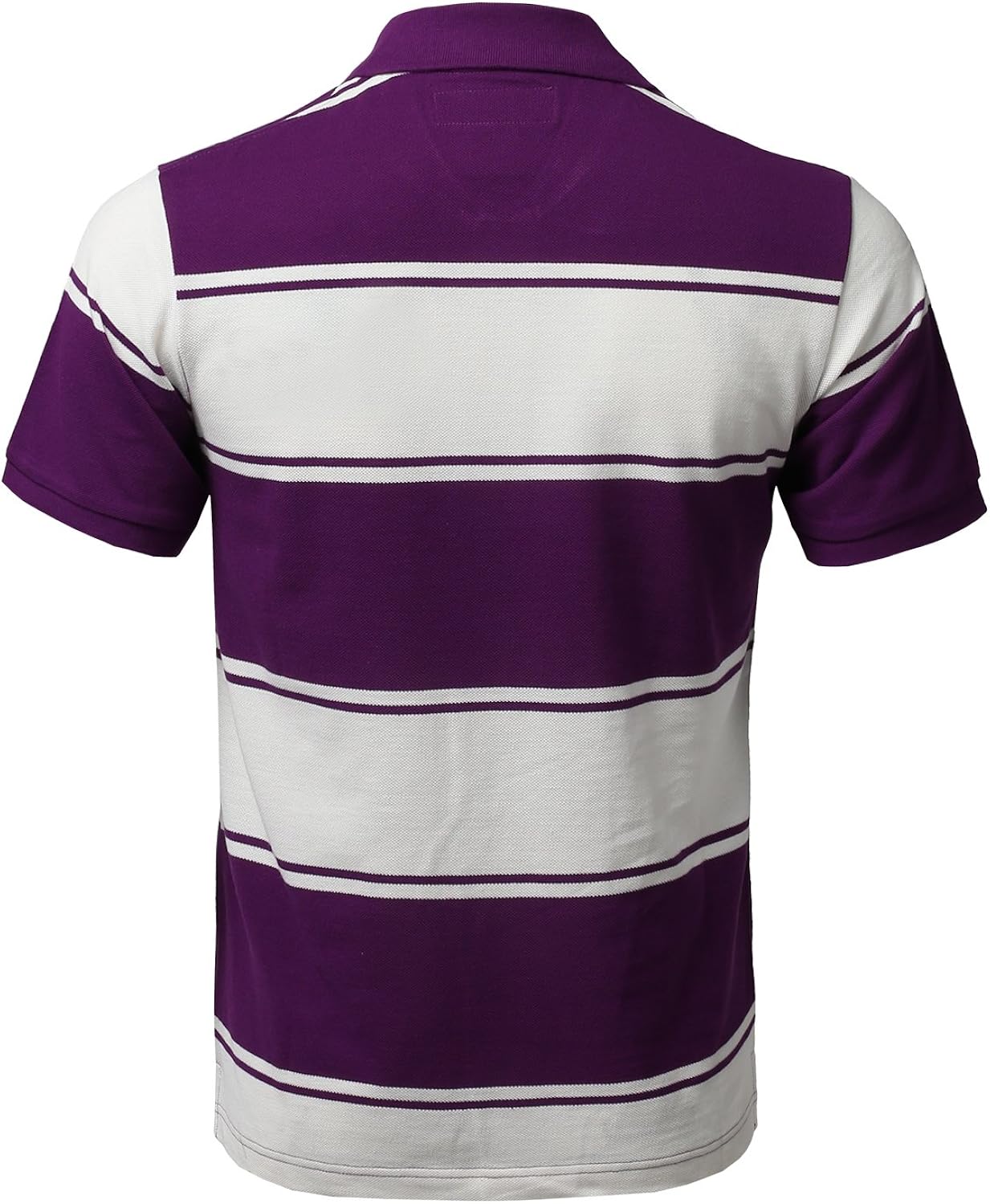 Youstar Men's Basic Casual Short Sleeves Patterned 3 Button Placket Polo (S-5XL): Clothing