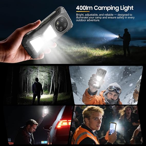 Blackview Rock 2 Pro 5G Rugged Phone Android 16, 15000mAh/33W Dual 400LM Camping Light, 32GB+256GB/2TB Rugged Smartphone Unlocked Gemini AI, 16MP+13MP 6.67 2.4K 120Hz Glove Mode/NFC