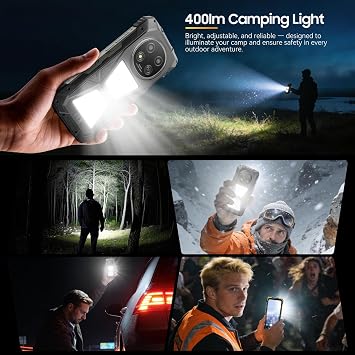 Blackview Rock 2 Pro 5G Rugged Phone Android 16, 15000mAh/33W Dual 400LM Camping Light, 32GB+256GB/2TB Rugged Smartphone Unlocked Gemini AI, 16MP+13MP 6.67 2.4K 120Hz Glove Mode/NFC