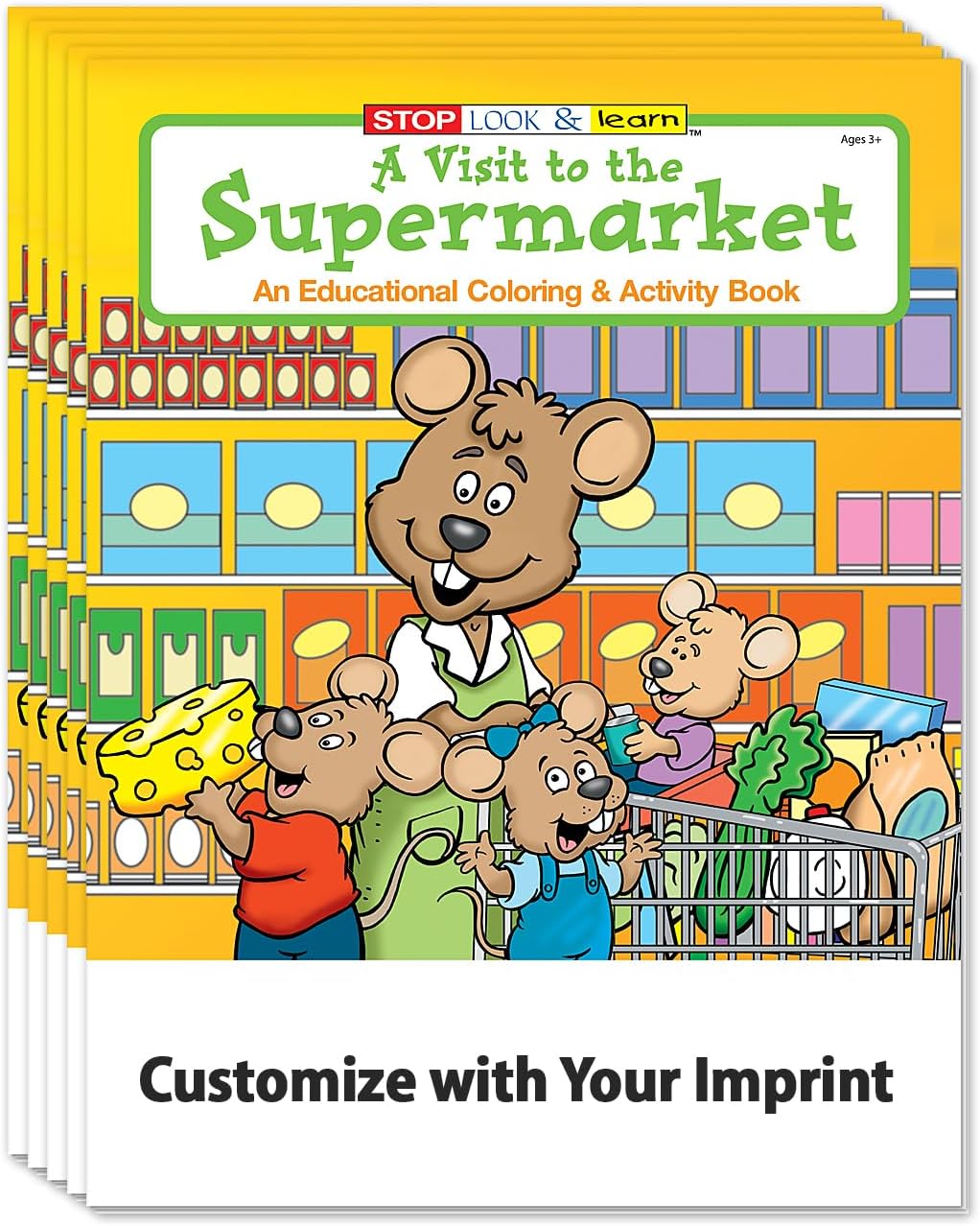 ZOCO – A Visit to the Supermarket – Coloring Books (25 Bulk Pack, Without Crayons) – Grocery Store Supplies – Games, Puzzles, Activities – Gifts for Kids