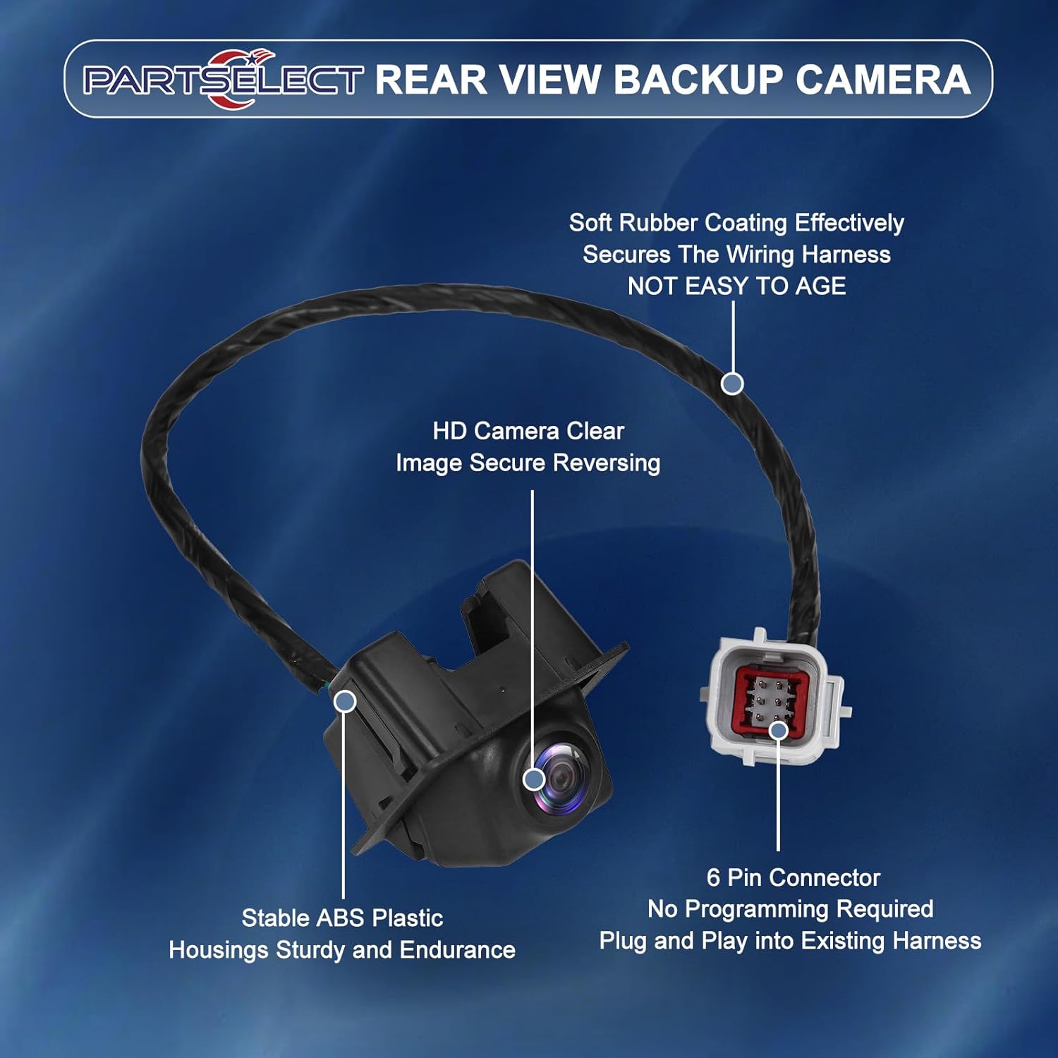 23171840 Rear View Backup Camera Replacement for Cadillac CTS 2011 2012 2013 2014 2.0L L4 / 3.0L 3.6L V6 Back Up Camera for CTS V 6.2L V8 Replaces# 22914945, 20793585