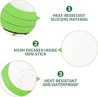 Vista 5 de Alfombrillas de silicona para hornear, paquete de 3 forros redondos antiadherentes de silicona para hornear, hojas de repostería reutilizables